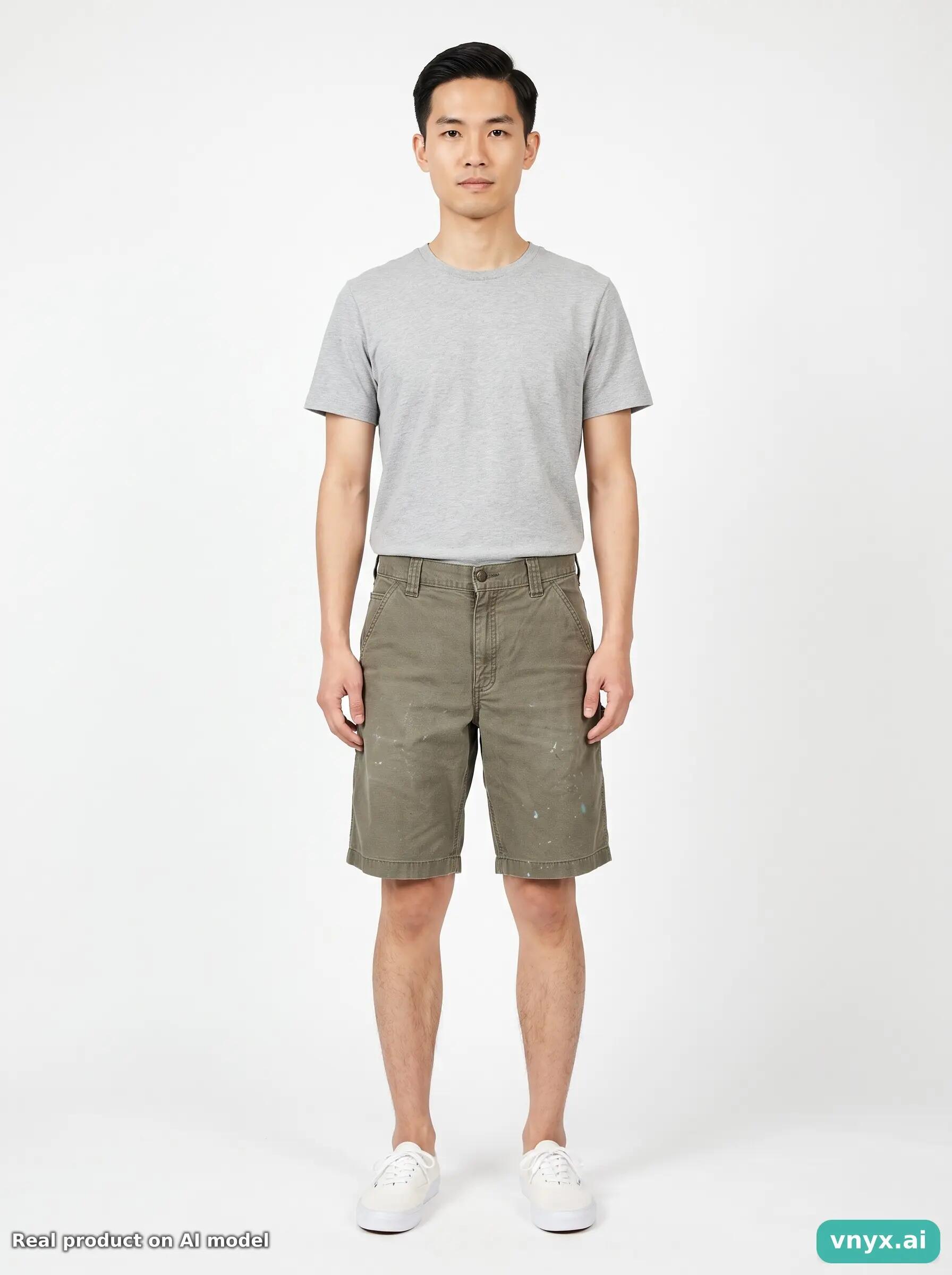 Second Life - Vintage Carhartt Olive Shorts Men W32 3/6