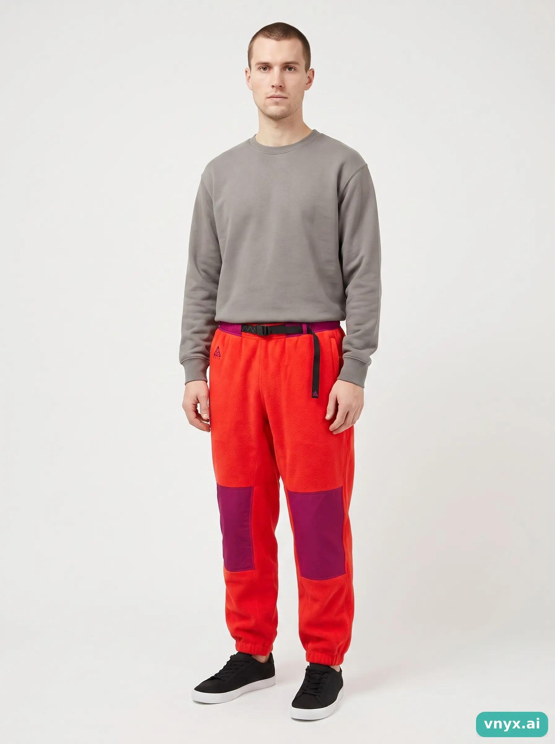 Second Life - Nike ACG Red Fleece Joggers Size M 3/5
