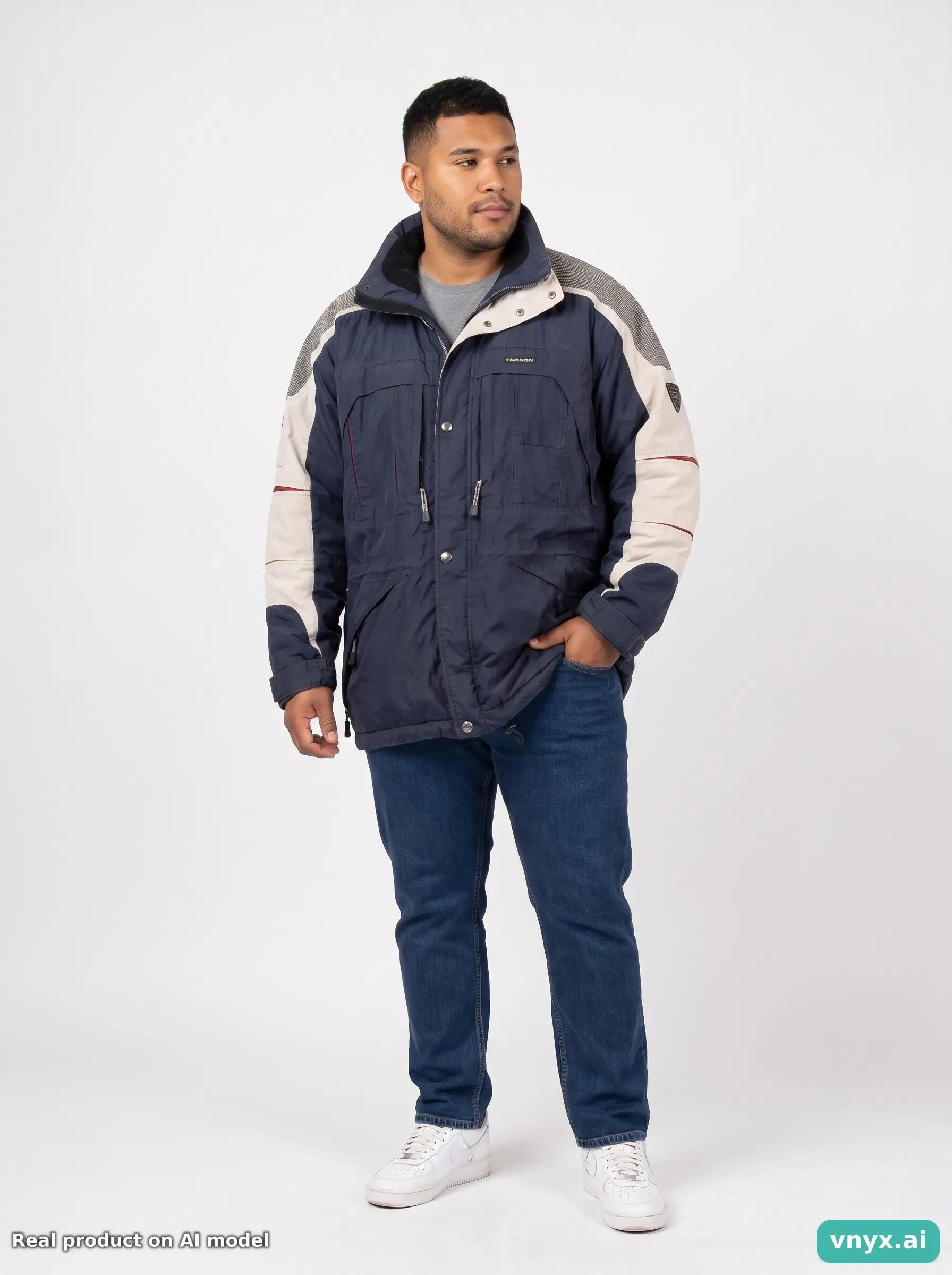 Second Life - Vintage Tenson Navy Blue Outdoor Jacket Men L 6/6