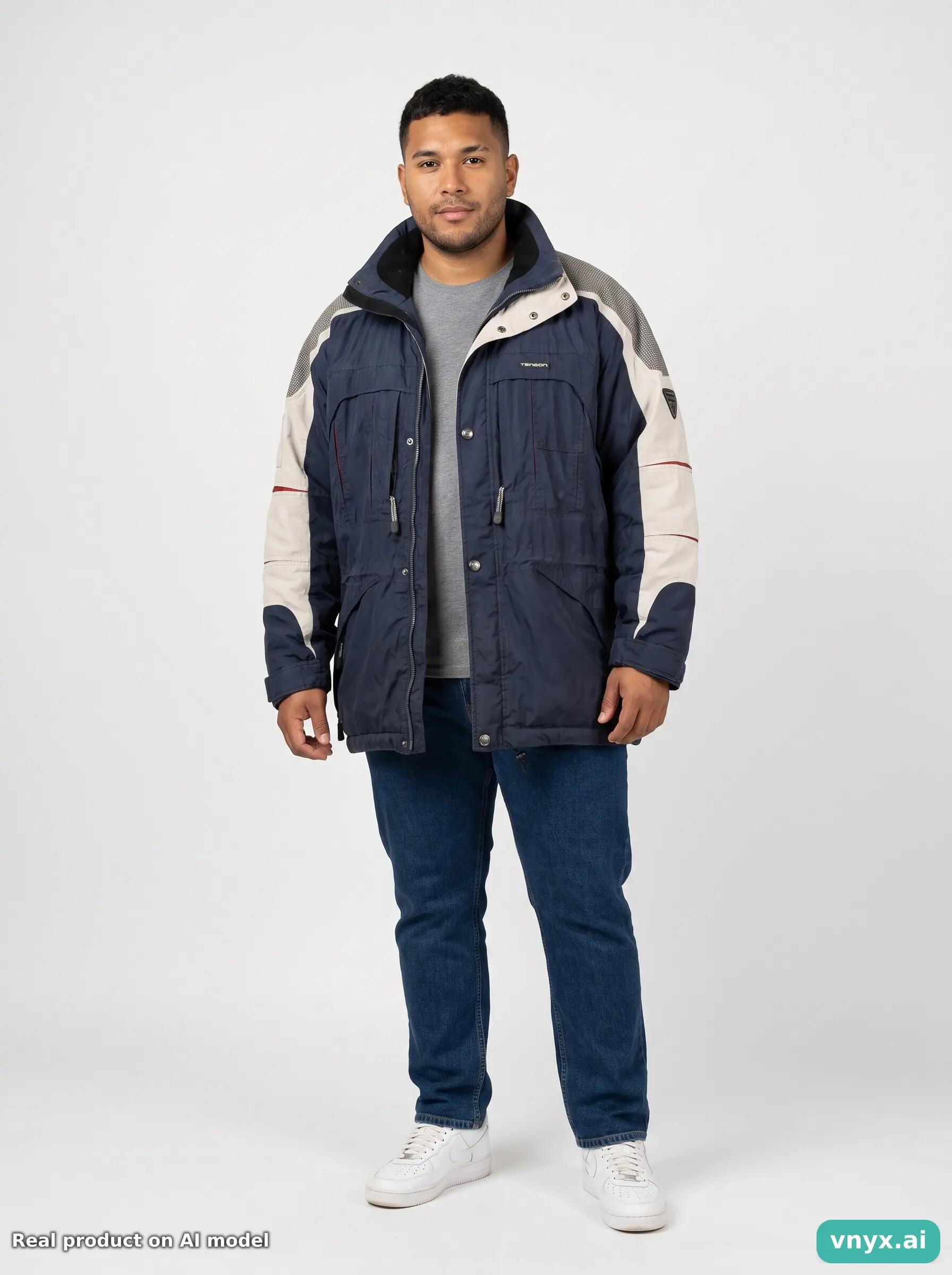 Second Life - Vintage Tenson Navy Blue Outdoor Jacket Men L 3/6