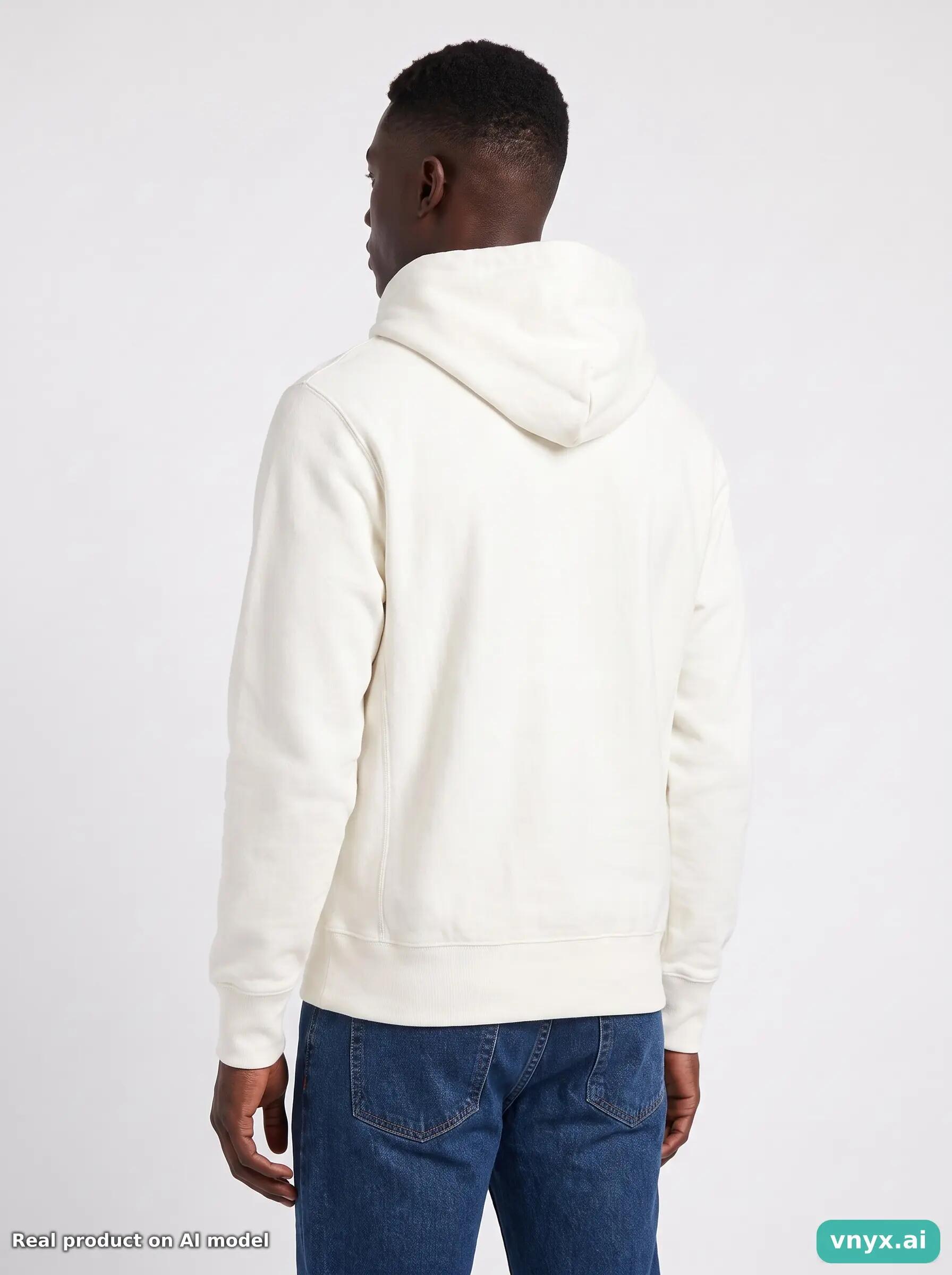 Second Life - Vintage Champion White Hoodie Men XS 2/5