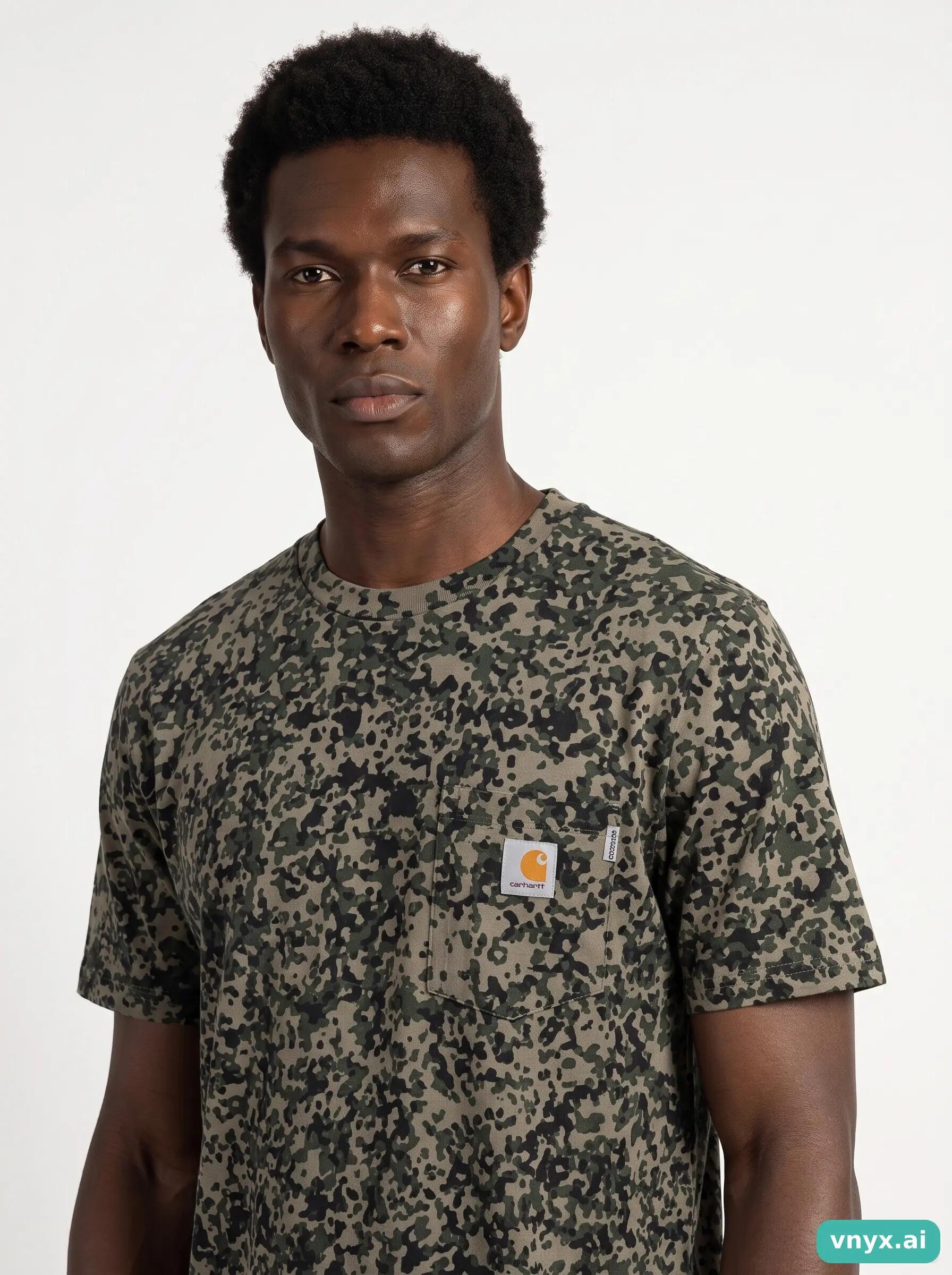 Second Life - Vintage Carhartt Olive Green T-Shirt Men S 5/5
