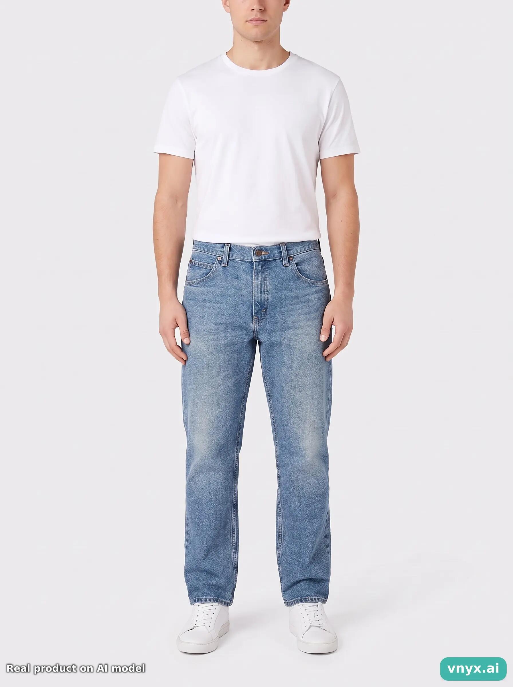 Second Life - Vintage Wrangler Light Blue Jeans Men 34 L30 6/6