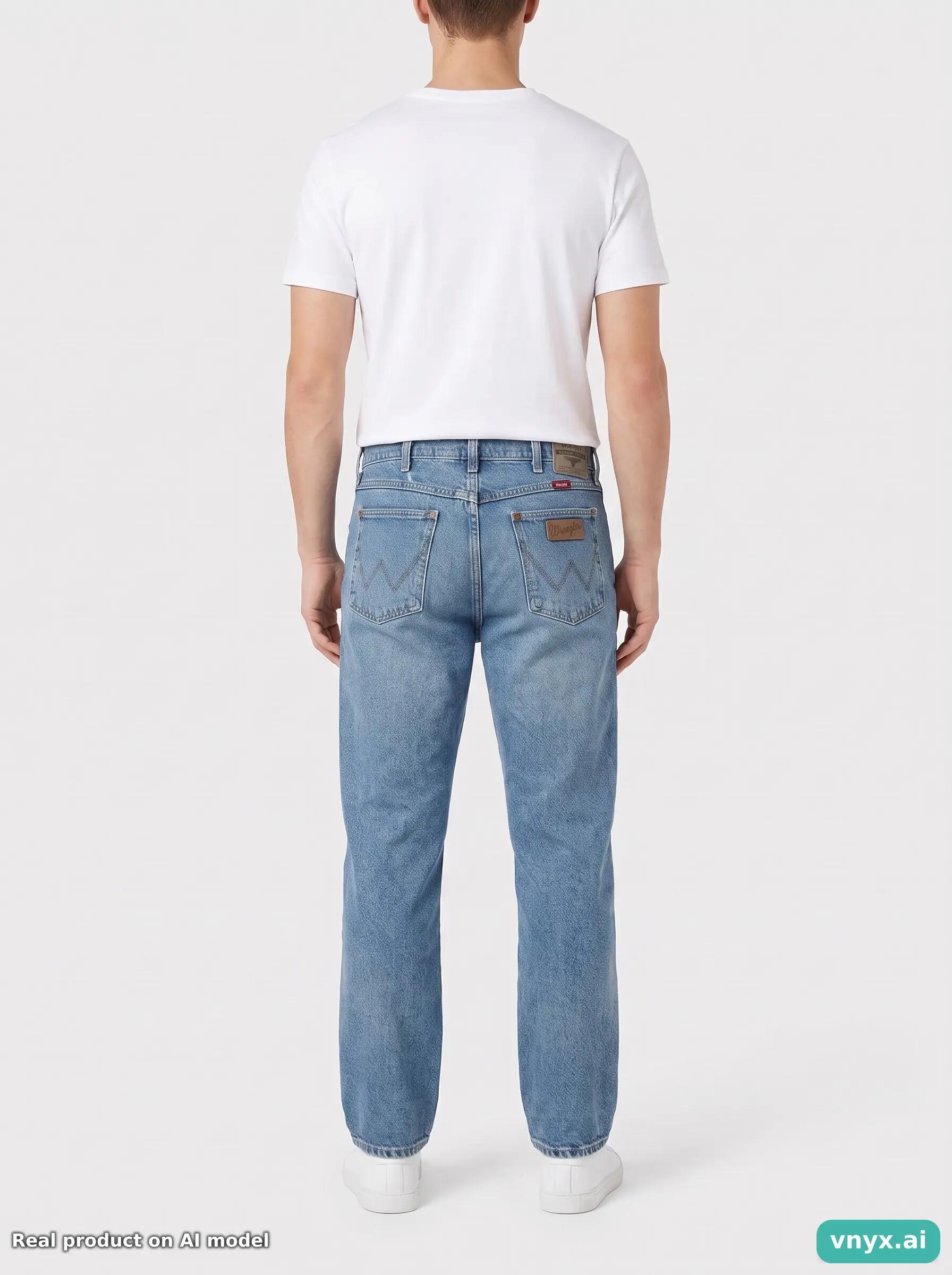Second Life - Vintage Wrangler Light Blue Jeans Men 34 L30 4/6