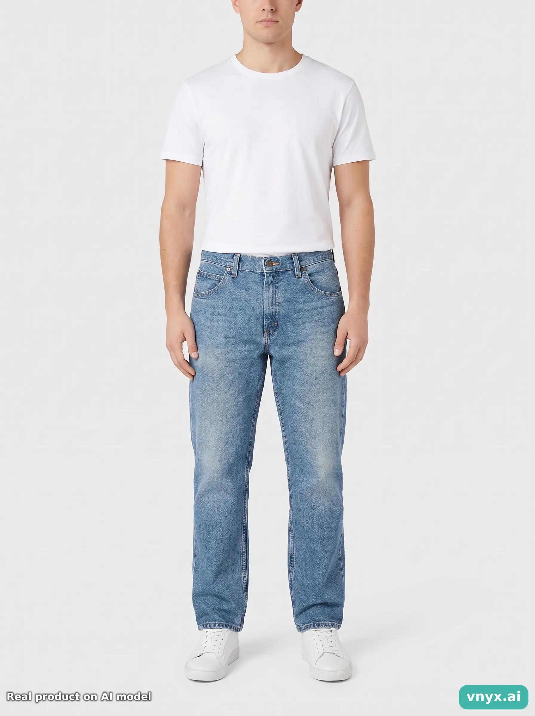 Second Life - Vintage Wrangler Light Blue Jeans Men 34 L30 3/6