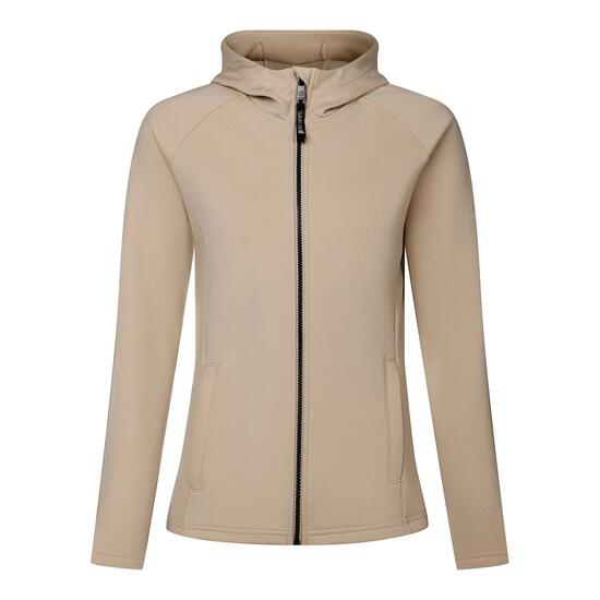 Veste De Sport Cintrée Et Extensible À Capuche GLACIER Femme (Blanc Cassé)