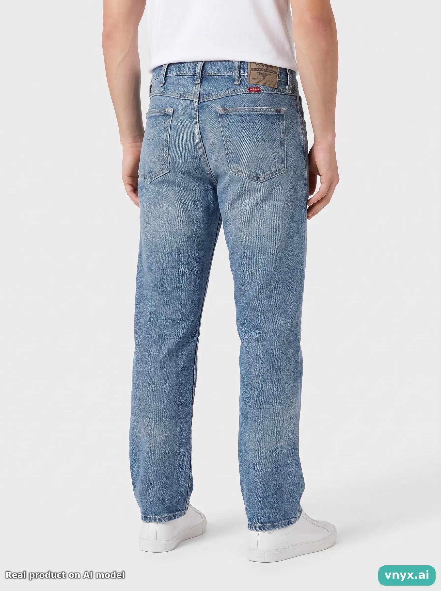 Second Life - Vintage Wrangler Light Blue Jeans Men 34 L30 2/6