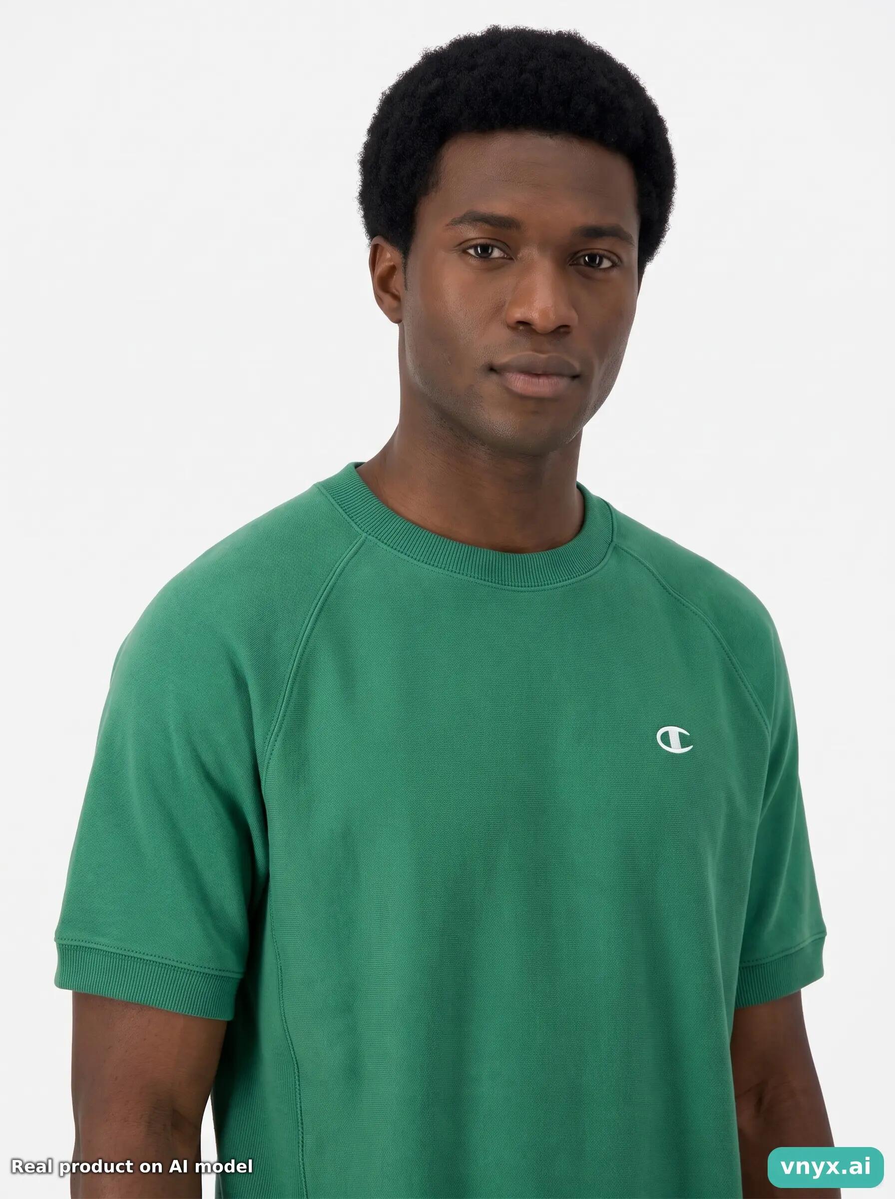 Second Life - Vintage Champion Mint Green Sweatshirt Men S 5/5