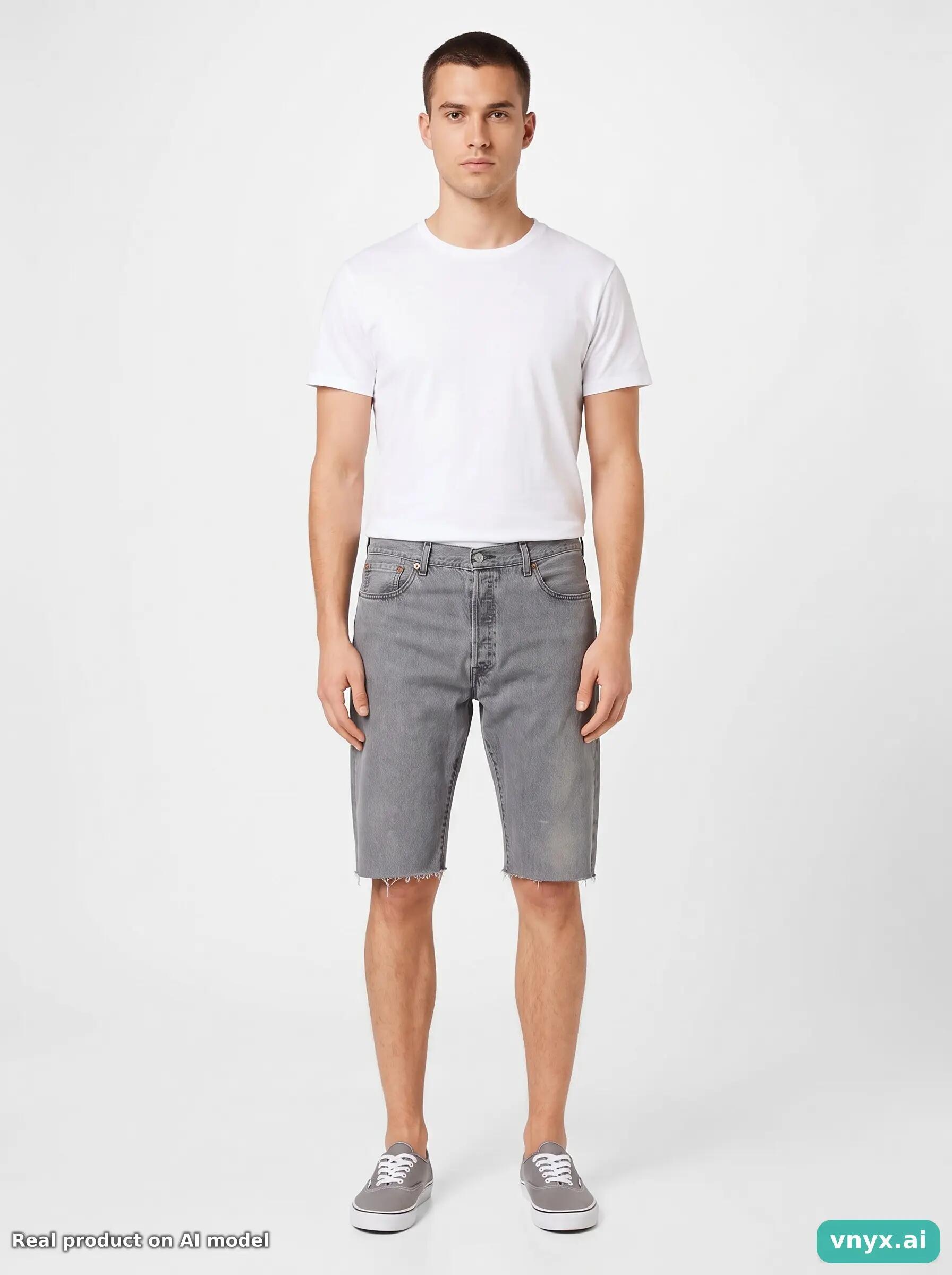 Second Life - Vintage Levi's Grey Shorts Men 36 L32 3/6
