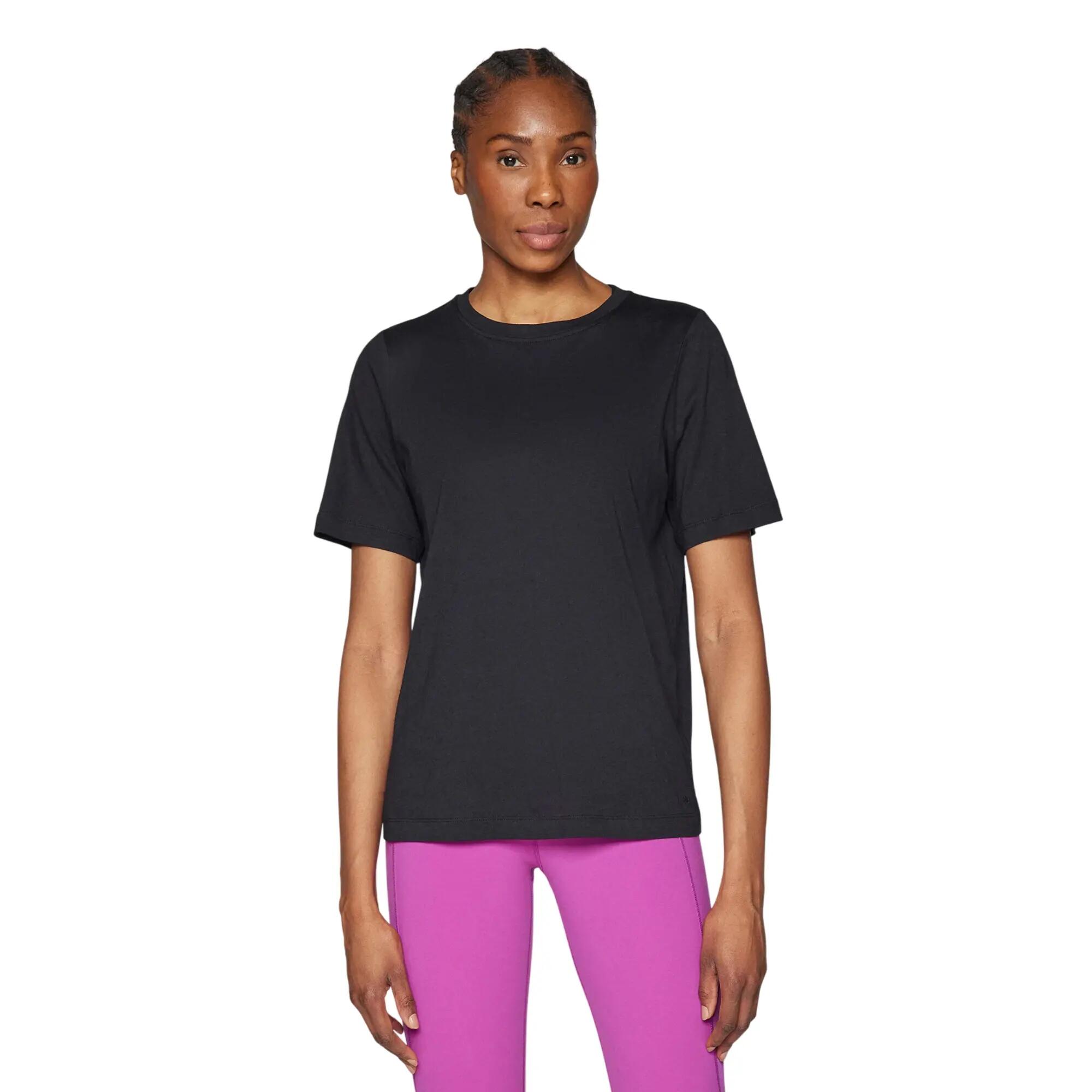Womens/Ladies Essential Crew Neck TShirt (Black) 4/4