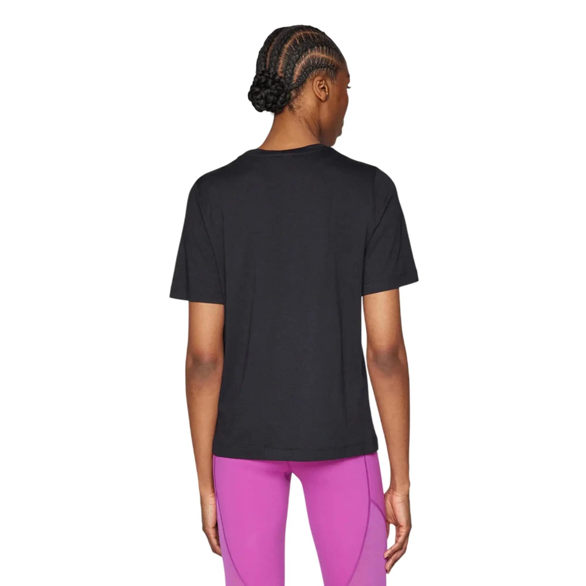Womens/Ladies Essential Crew Neck TShirt (Black) 3/4