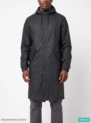 Second Life - Vintage RAINS Black Long Coat Men M