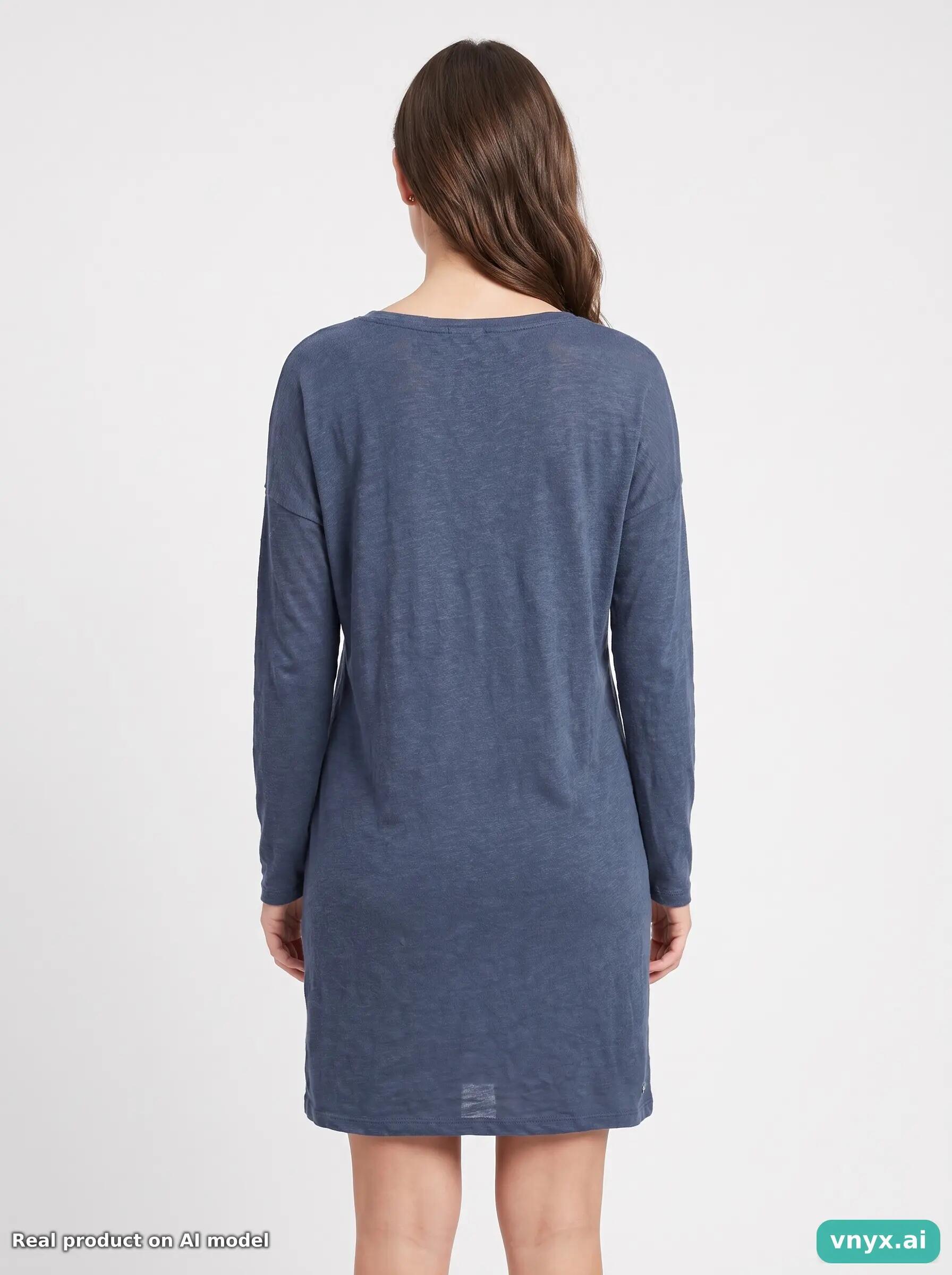 Second Life - Vintage Superdry Navy Knitted Dress Women S 2/5