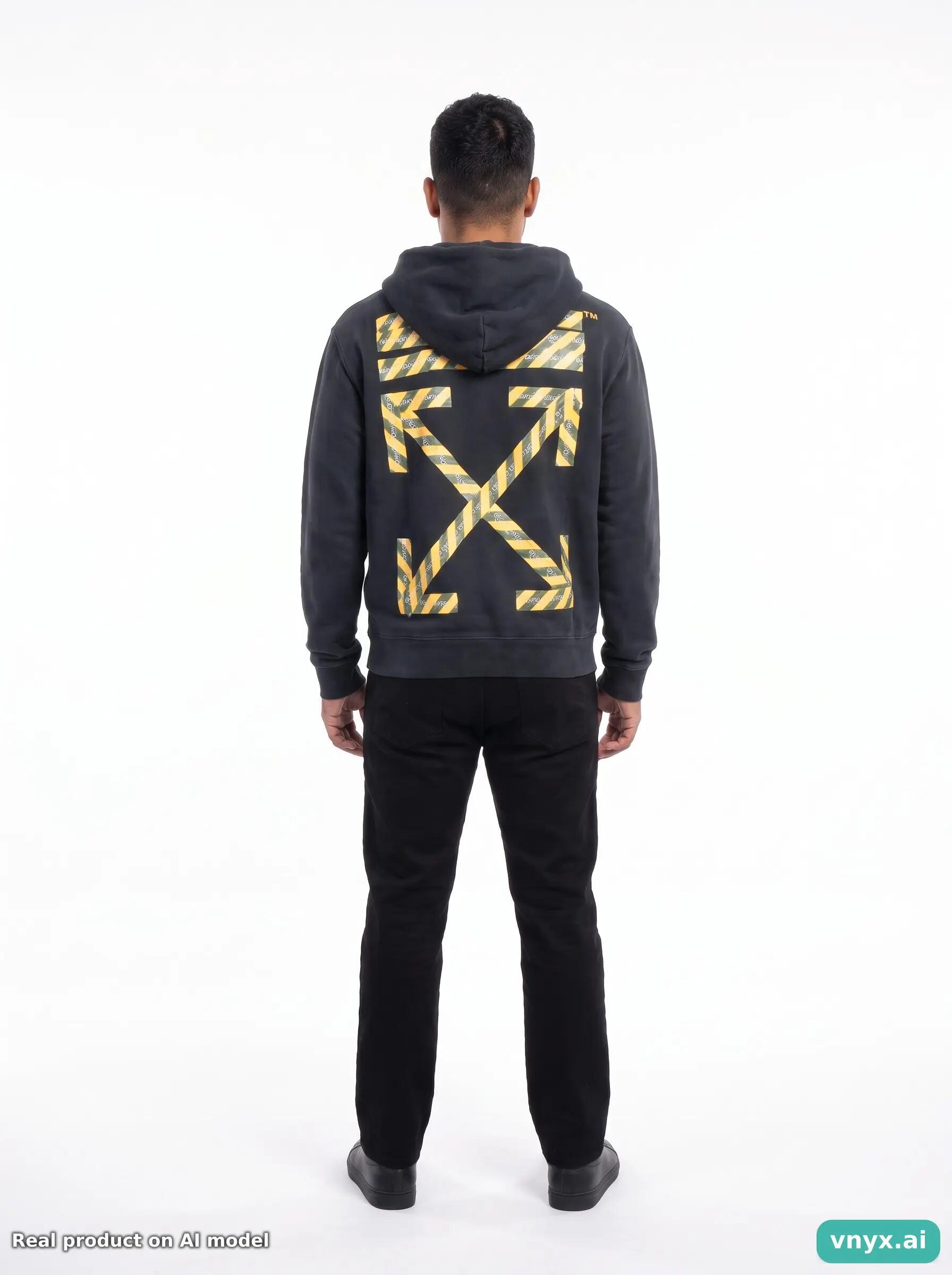 Second Life - Off-White Tape Arrows Hoodie Black Men M 4/5