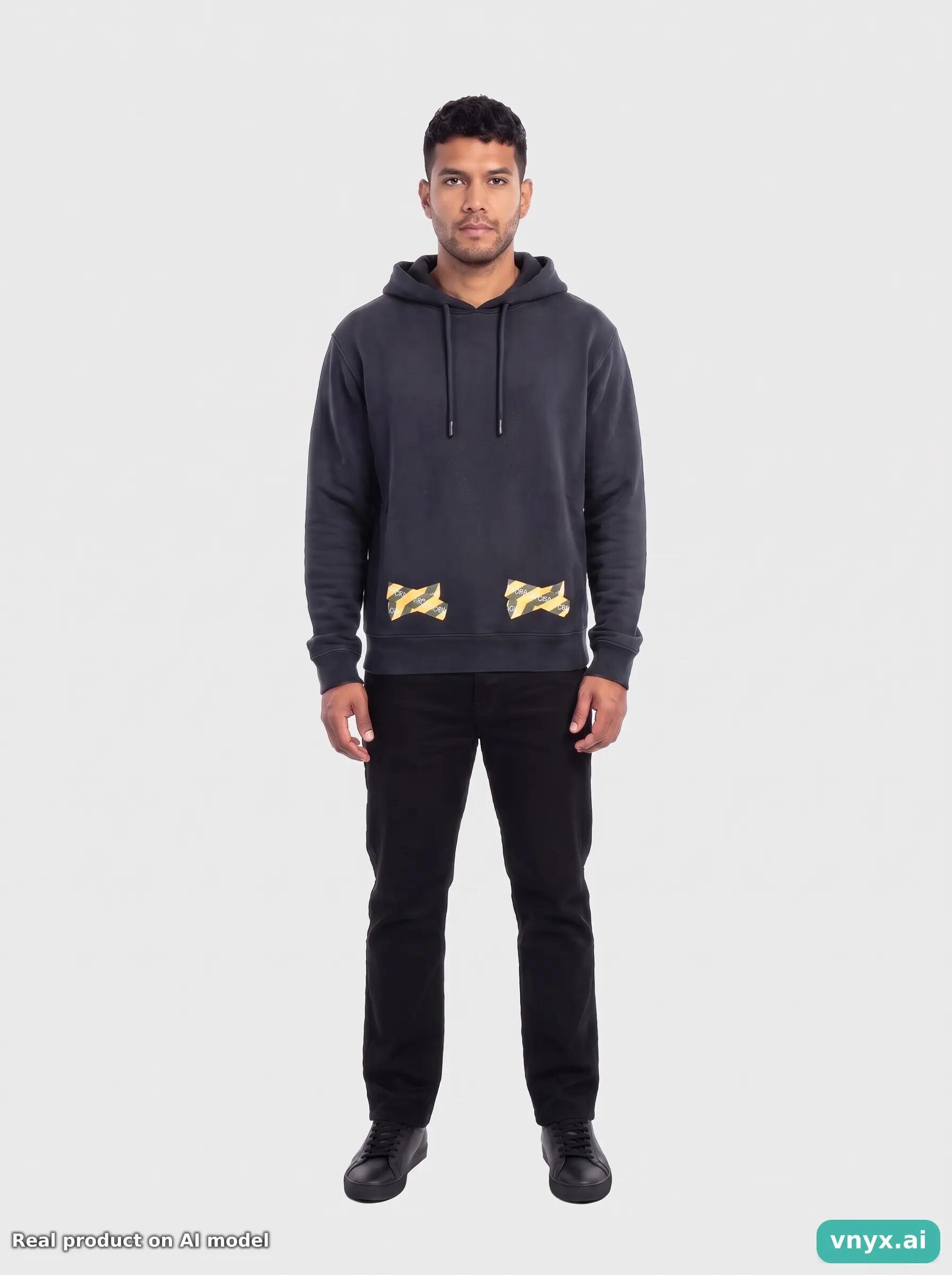 Second Life - Off-White Tape Arrows Hoodie Black Men M 3/5