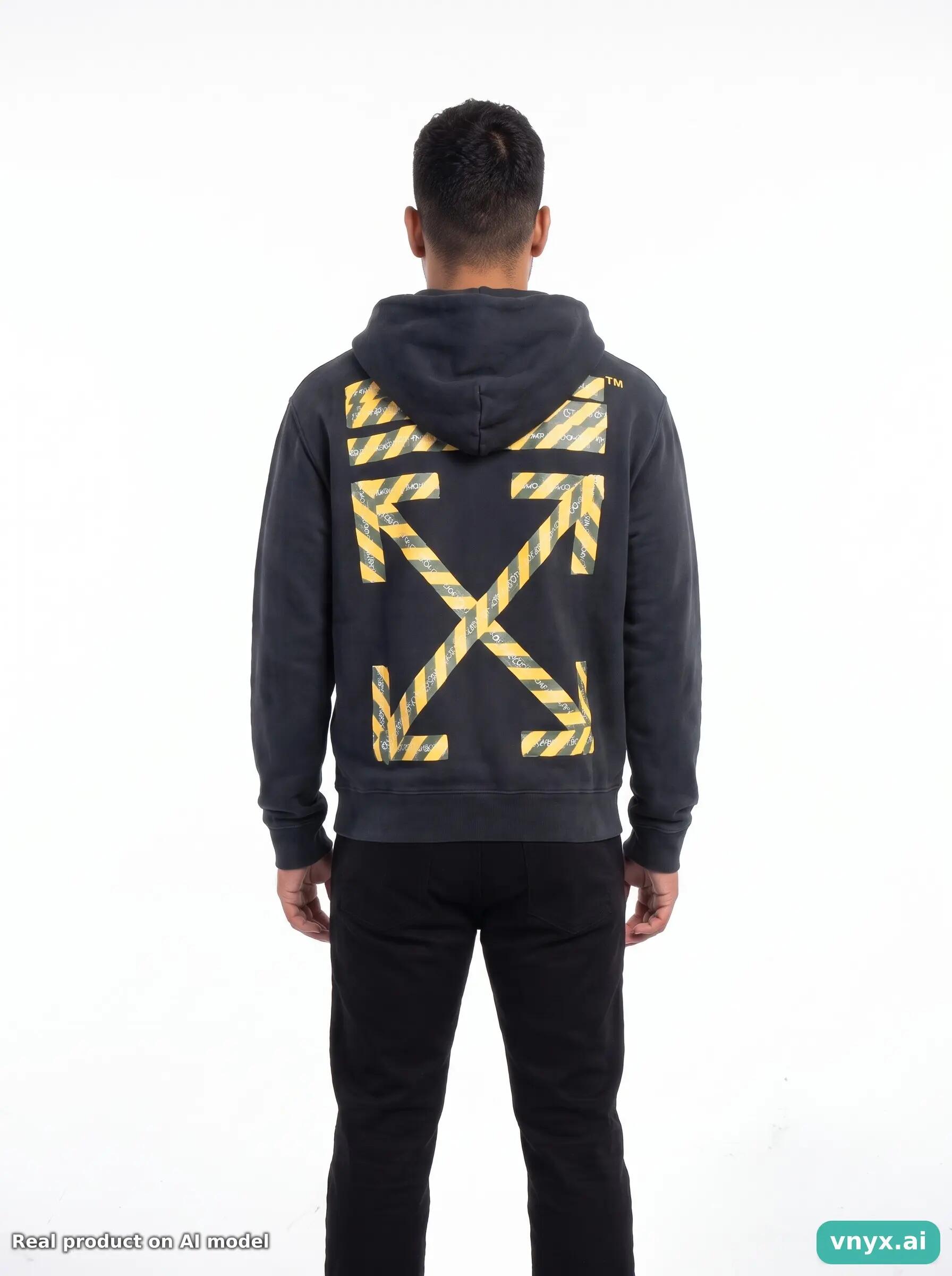 Second Life - Off-White Tape Arrows Hoodie Black Men M 2/5