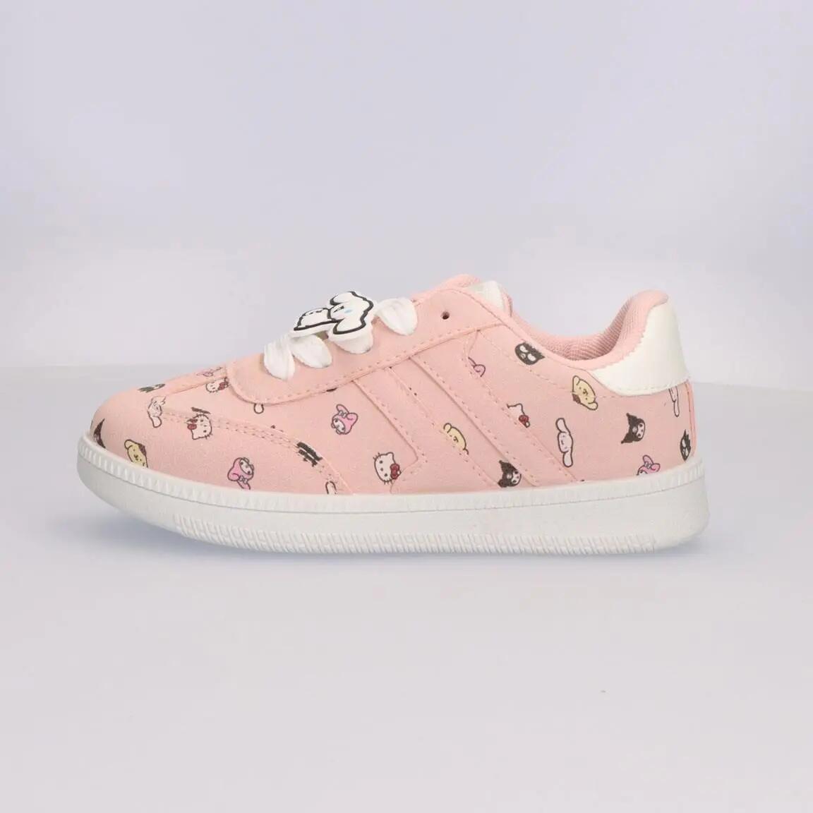 Zapatillas Deportivas Infantil Hello Kitty con Cordones Rosa y Blanca 4/6