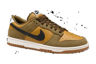 Heren - sneakers - nike dunk low gum pack - oker, groen