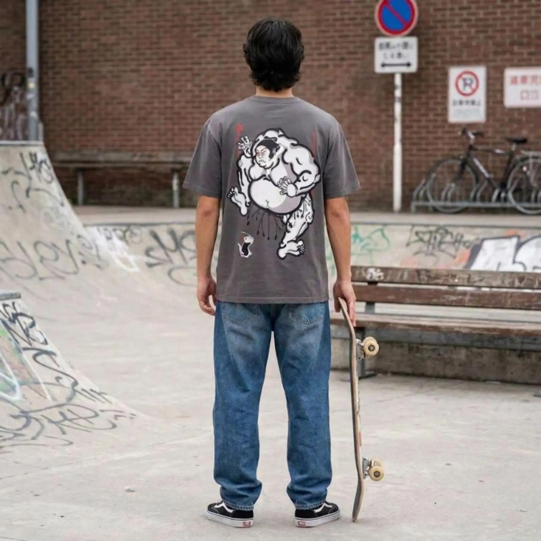 T-shirt Ghettoblaster Japan Sumo Grey 8/8