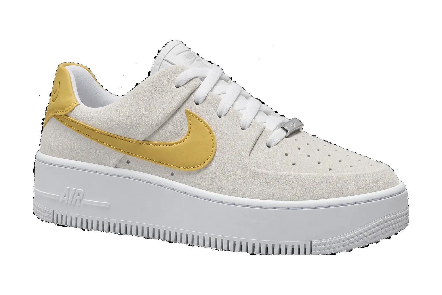 Donna - Sneaker - Pelle - Nike Air Force 1 Sage Low - Bianco/Oro 1/1