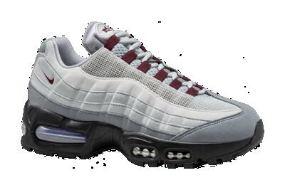 Dames - sneakers - air max 95 big bubble - grijs, burgundy crush