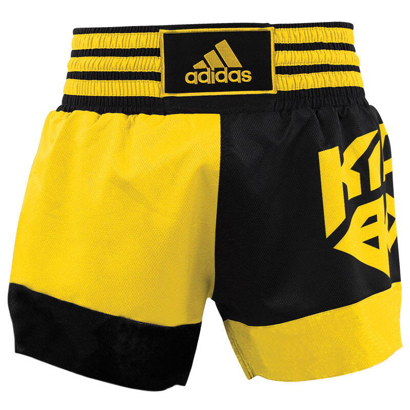 adidas Kickboksshort SKB02 Zwart/Shock Yellow Extra Large