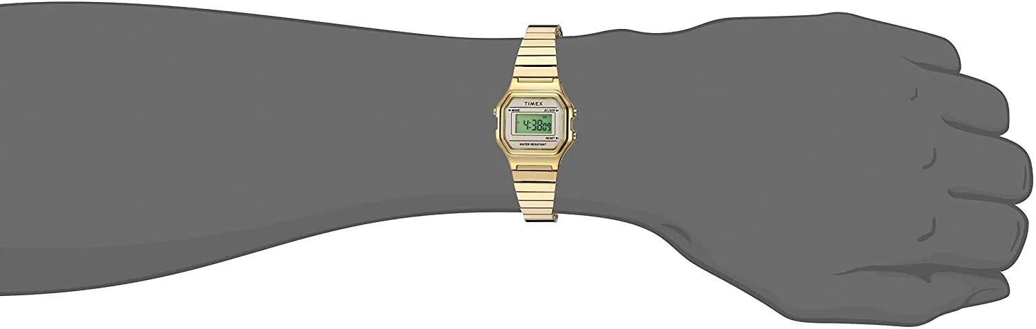Timex Digital Montre Doré/Beige TW2T48000 4/5