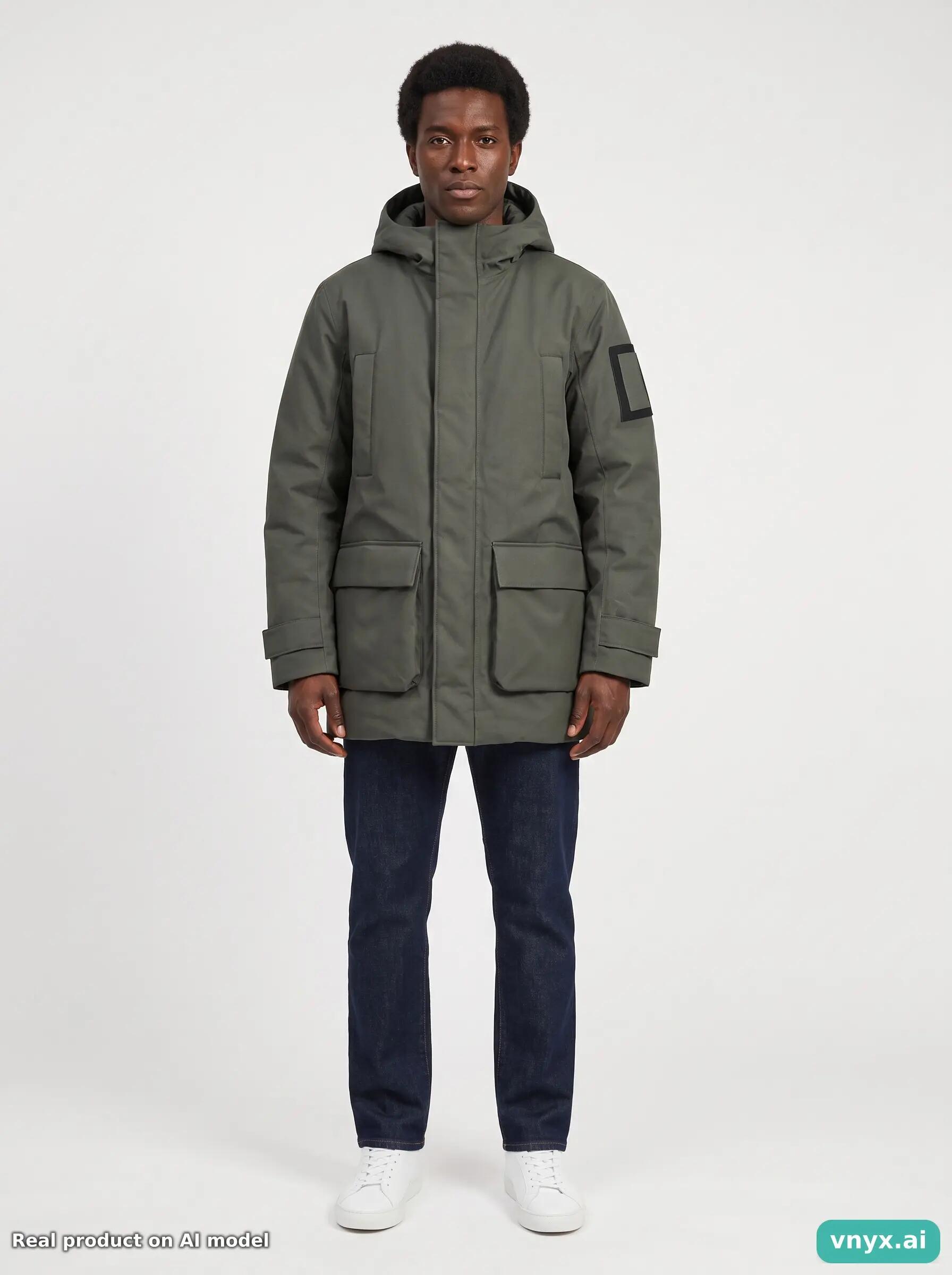 Second Life - Vintage RAINS Olive Winter Coat Men L 3/5