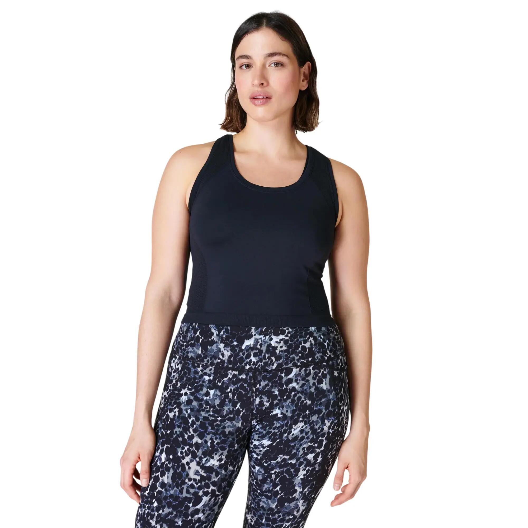 Camiseta Sin Mangas Athlete Ejercicio para Mujer Negro 2/4