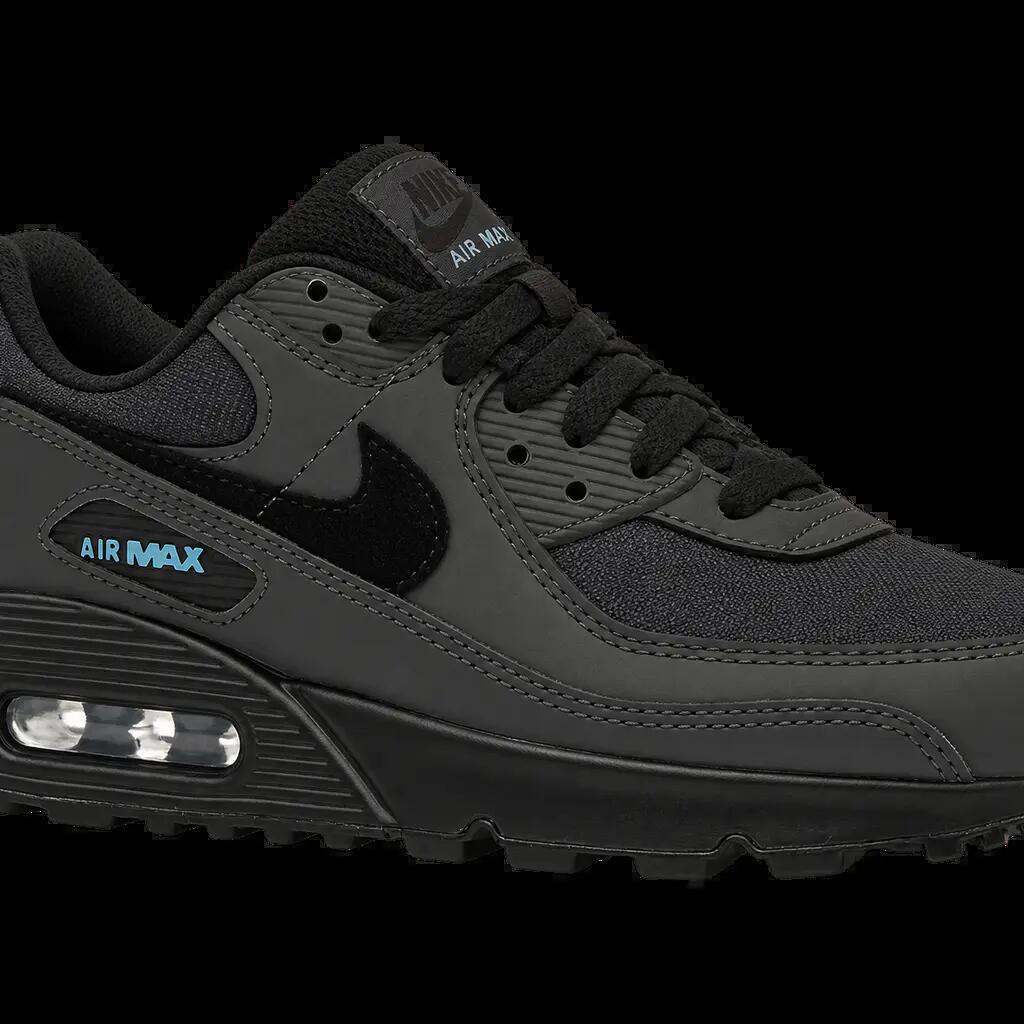 Herren - Sneaker - Nike Air Max 90 - Grau, Dark Smoke Laser Blue