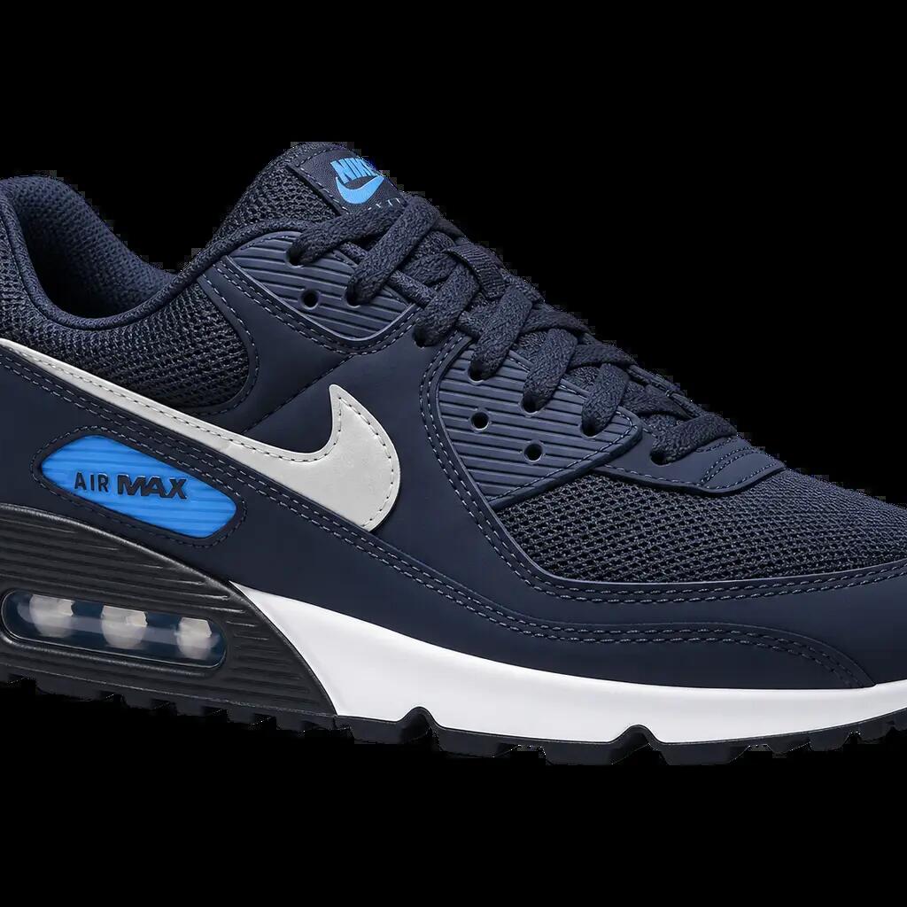 Herren - sneaker - nike air max 90 - blau, reflect silver
