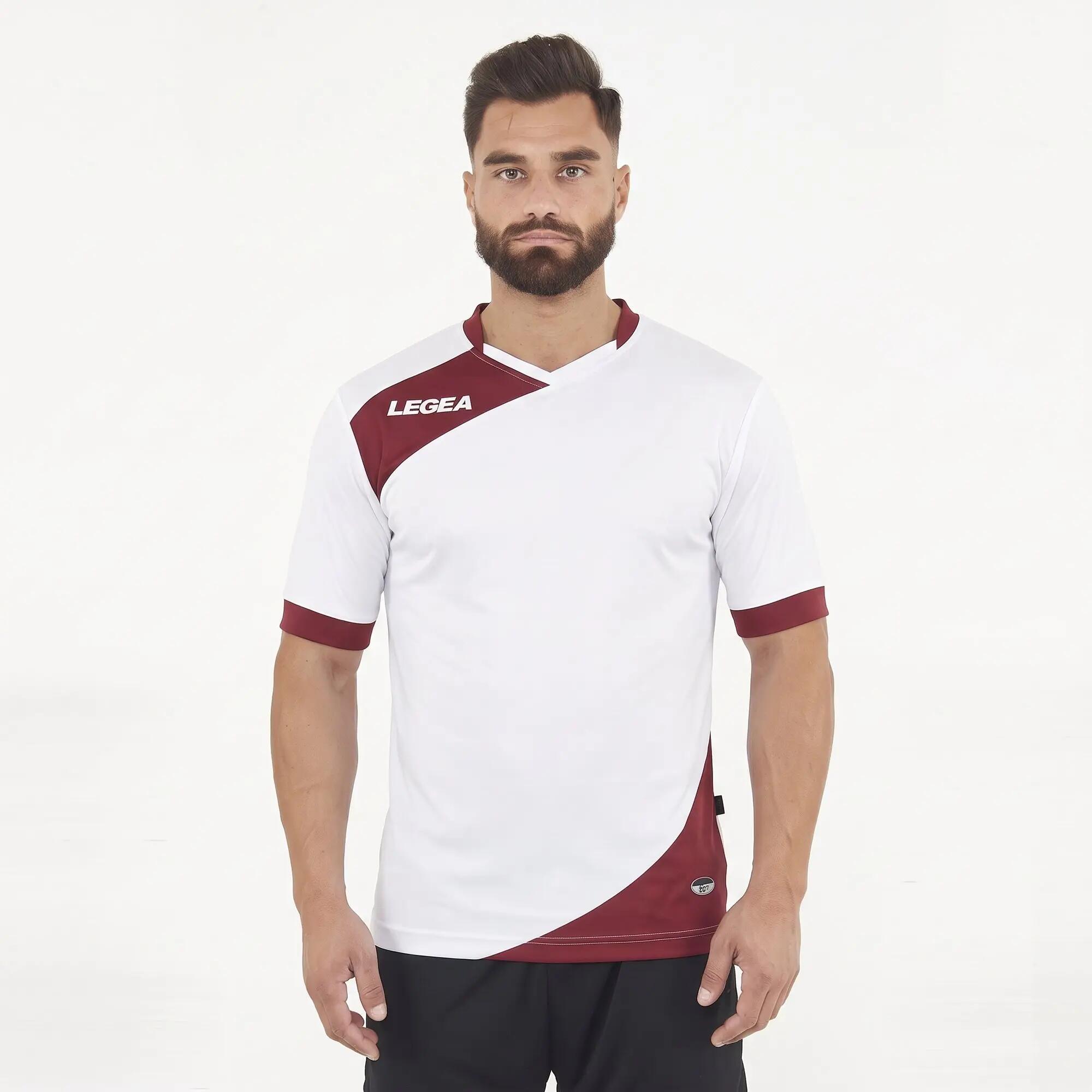 5-Pack Football Shirts NAIROBI GOLD White-Burgundy - Size 3XS (Kids) 4/5
