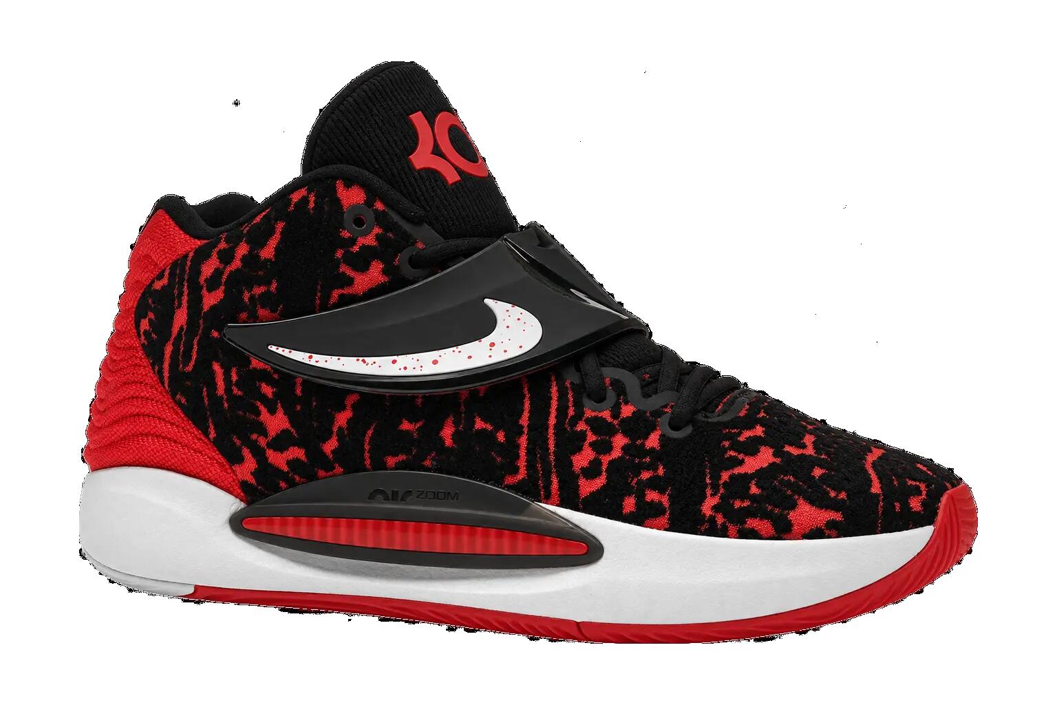 Zapatillas baloncesto hombre estampadas Nike KD 14 Bred negro 1/1