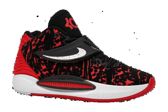 Zapatillas baloncesto hombre estampadas Nike KD 14 Bred negro