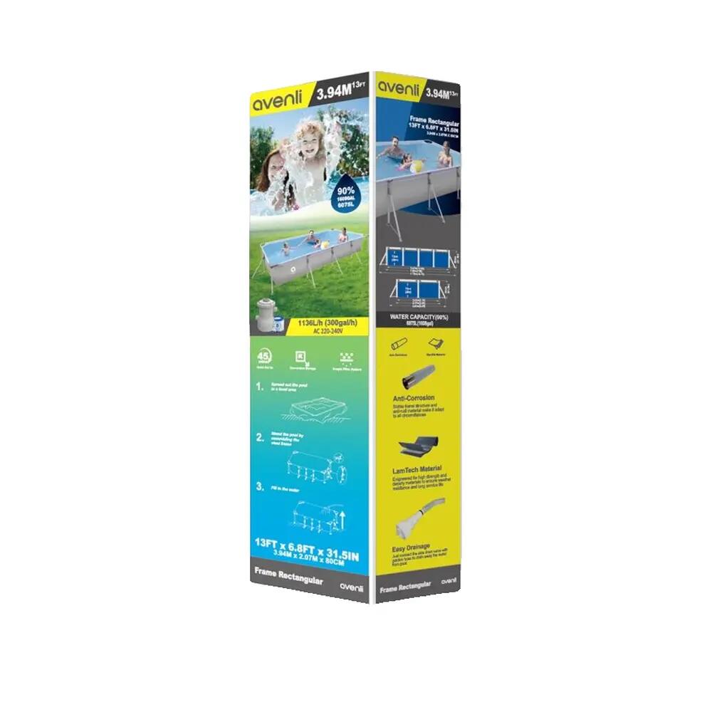 Piscine hors sol Jilong Rectangulaire Grise 2/4