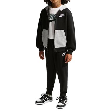 Nike - Jungen Trainingsanzug Kapuze und T-Shirt Set Lifestyle, Schwarz