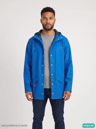 Second Life - Vintage RAINS Blue Outdoor Jacket Men S
