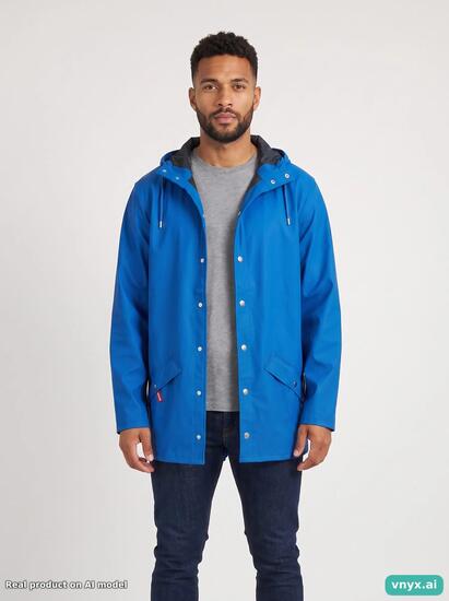 Second Life - Vintage RAINS Blue Outdoor Jacket Men S