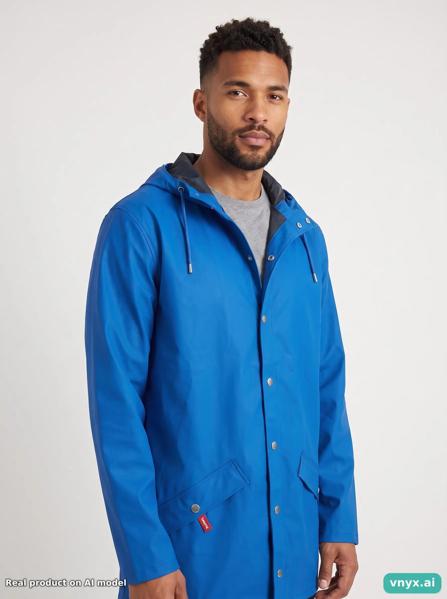 Second Life - Vintage RAINS Blue Outdoor Jacket Men S 5/5