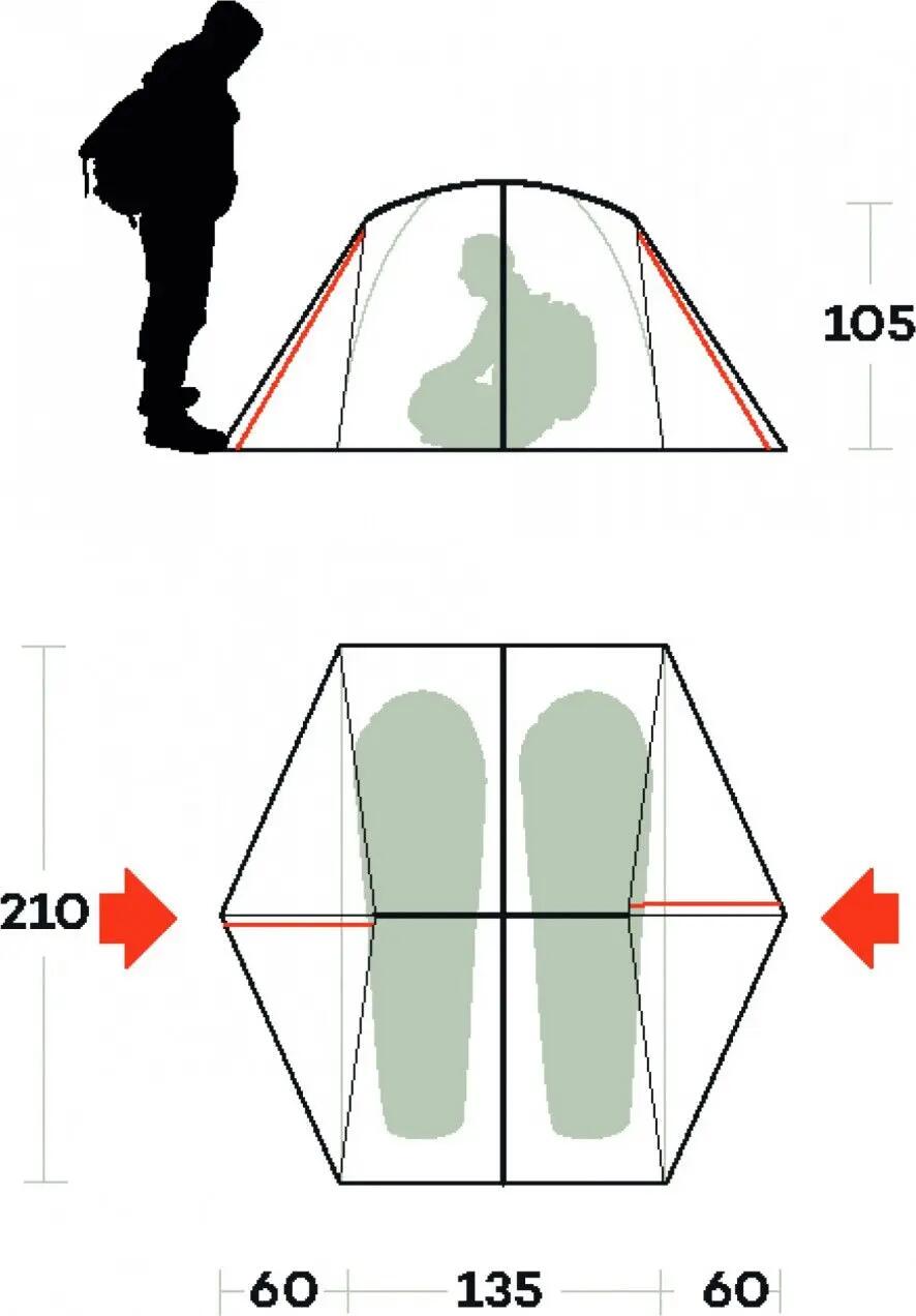 Ferrino Grit 2 Green tent 5/10