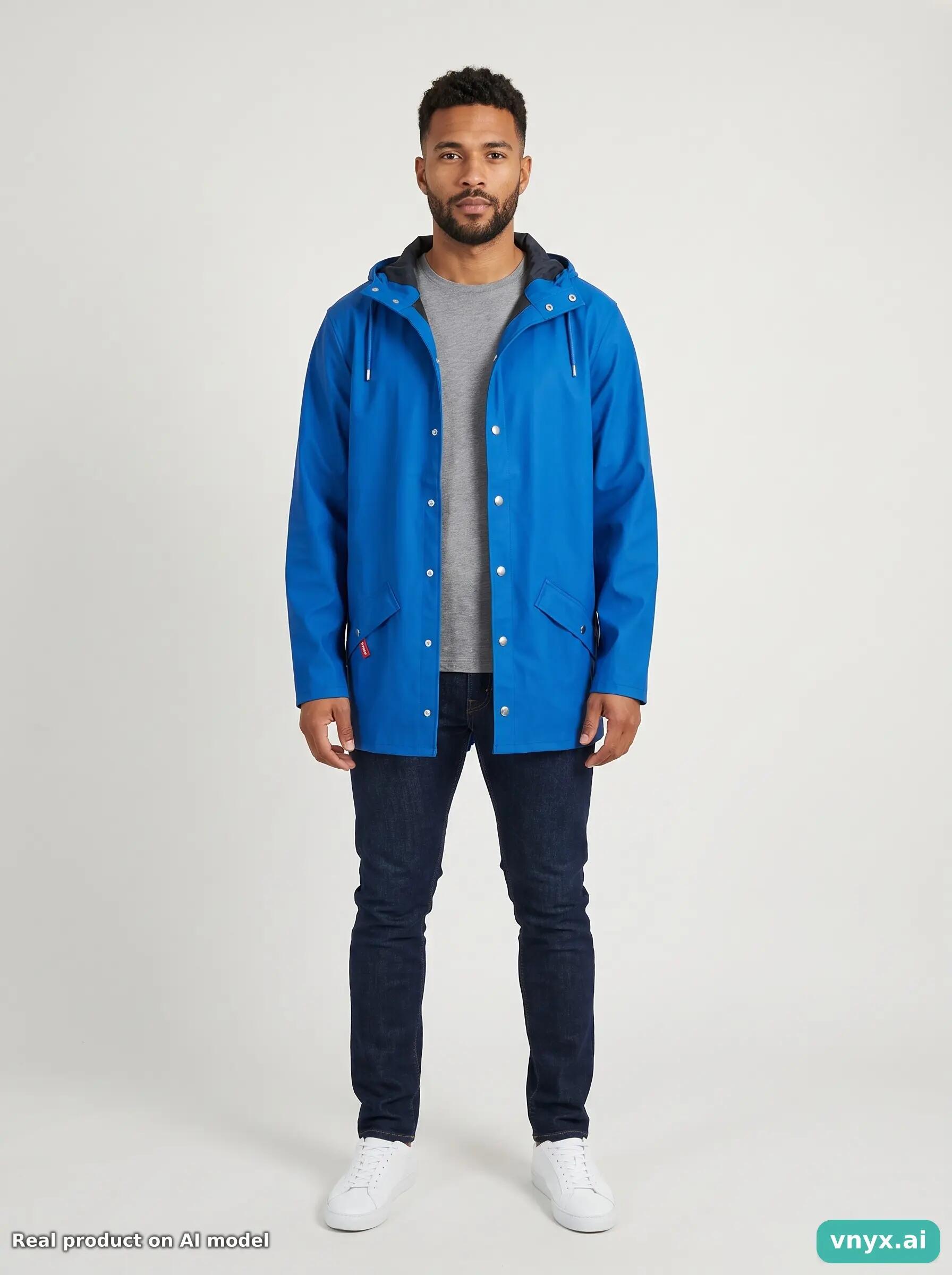 Second Life - Vintage RAINS Blue Outdoor Jacket Men S 3/5