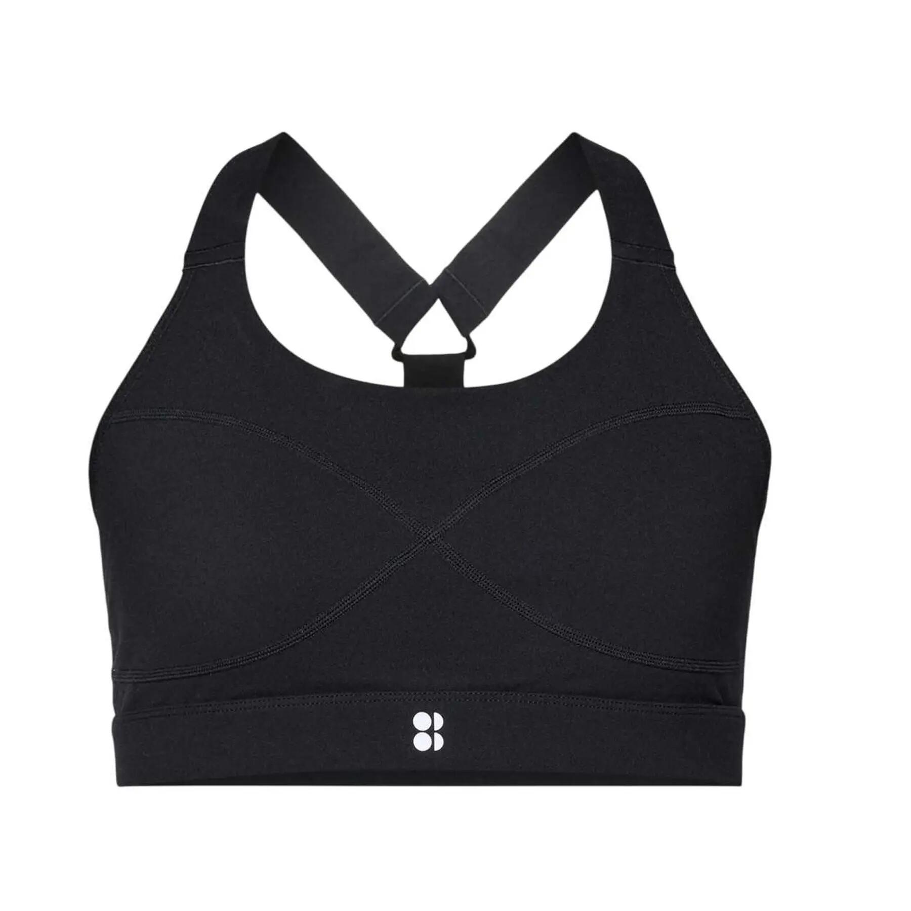 Womens/Ladies Power Medium Support Sports Bra (Black) 2/4