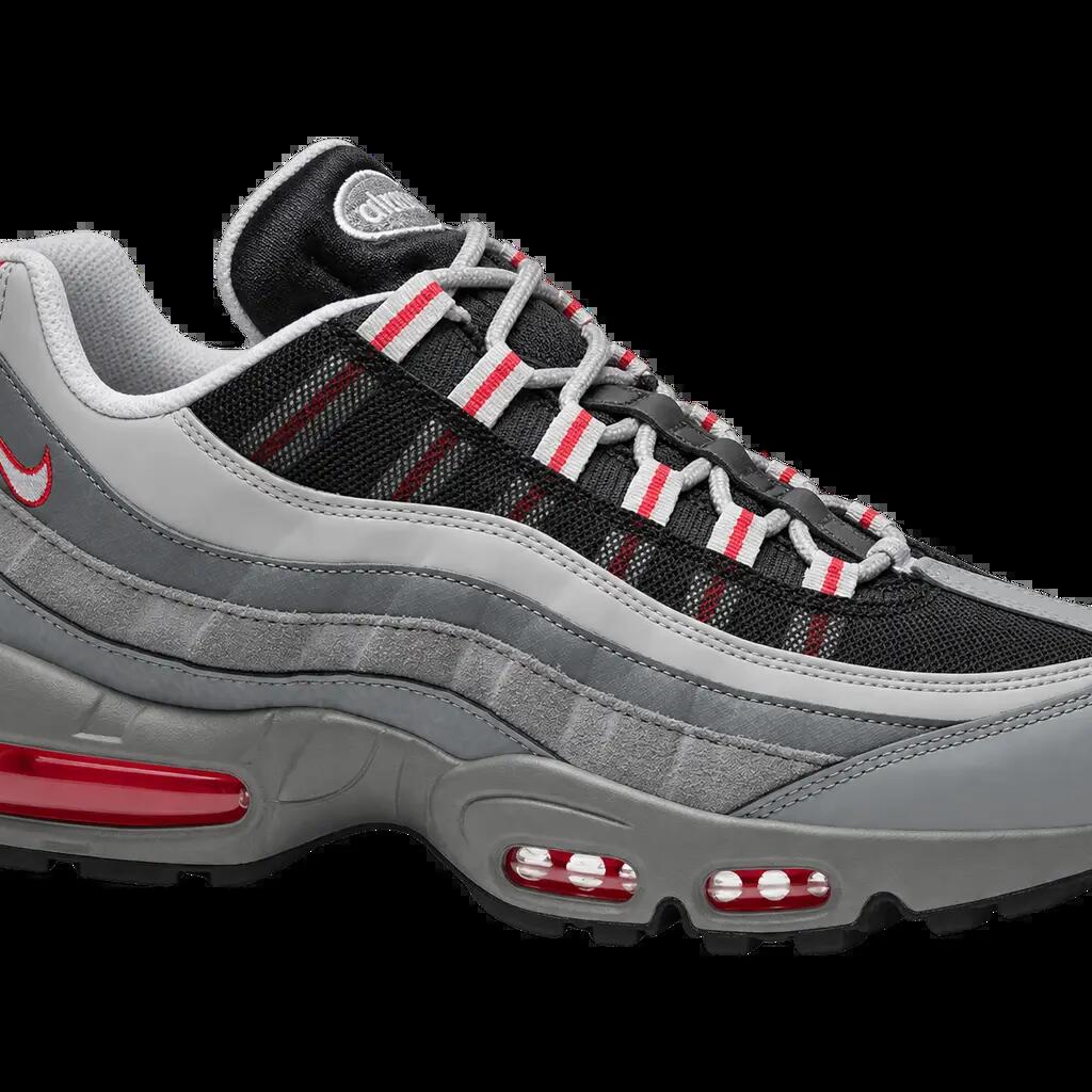 Herren - Sneaker - Nike Air Max 95 Essential - Grau, Track Red