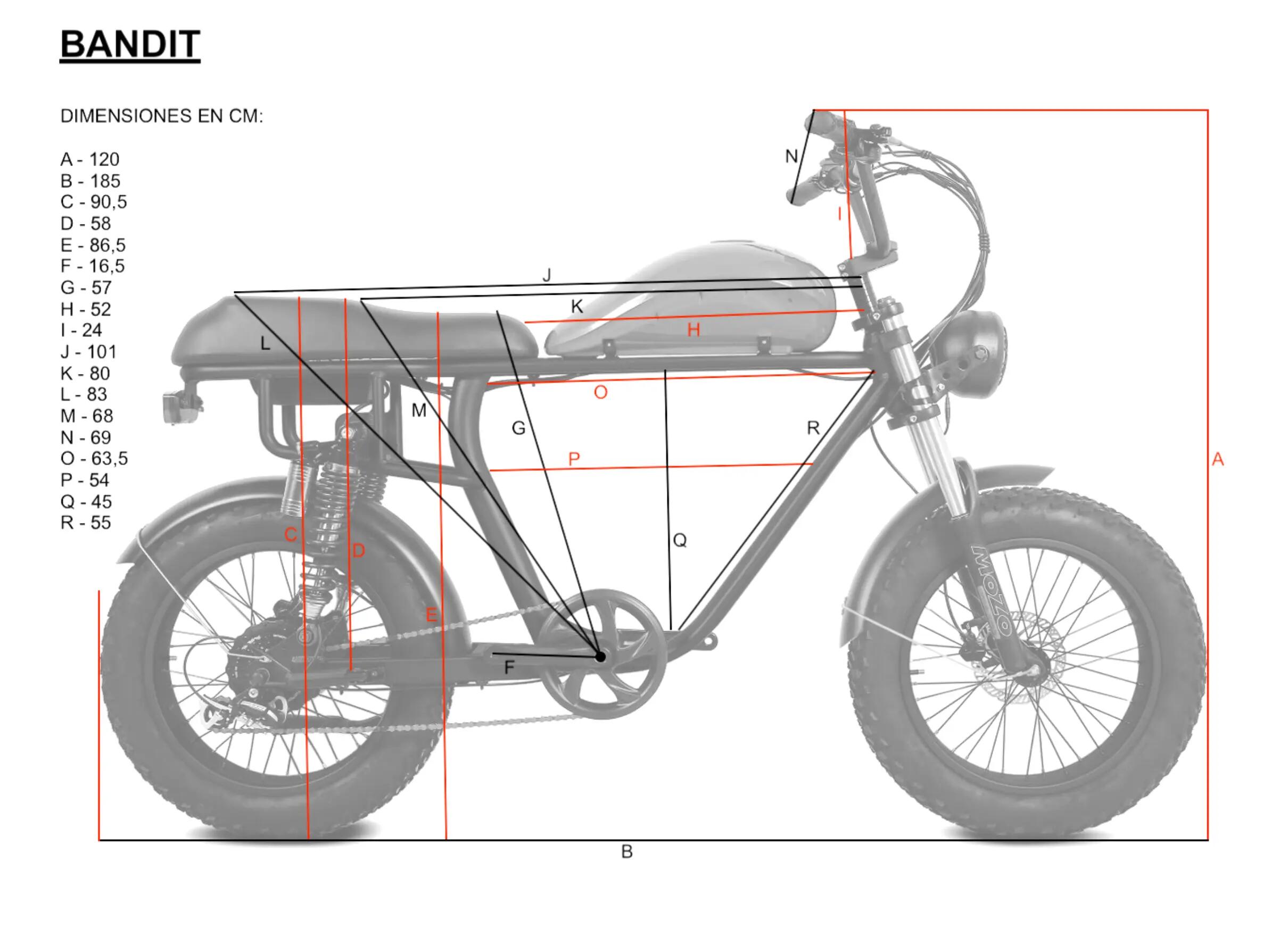 Bandit (1440Wh/48V) - Bicicleta Eléctrica Retro 2 Personas Fat Bike 2/6