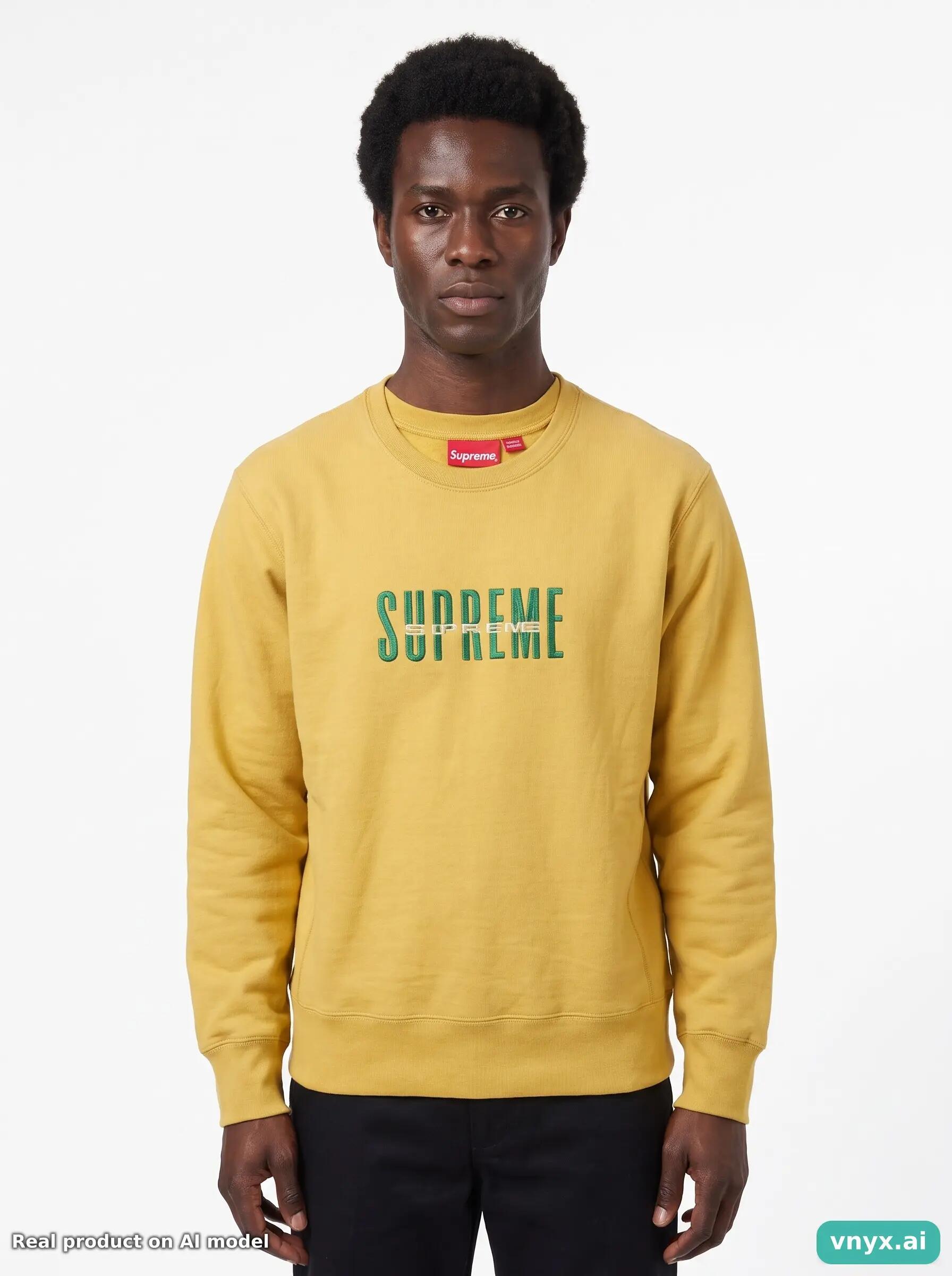 Second Life - Vintage Supreme Mustard Sweatshirt Men L 5/5