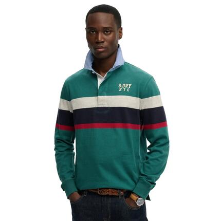 Polo de rugby à bande poitrine Superdry Vintage