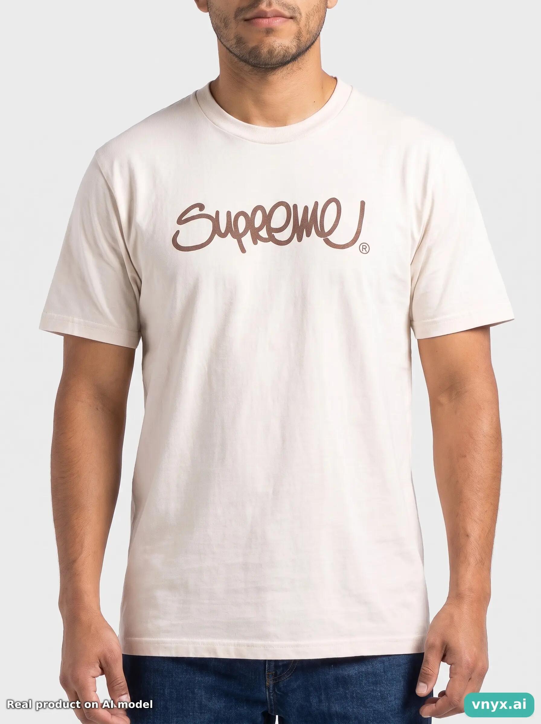 Second Life - Vintage Supreme Cream T-Shirt Men S 5/5