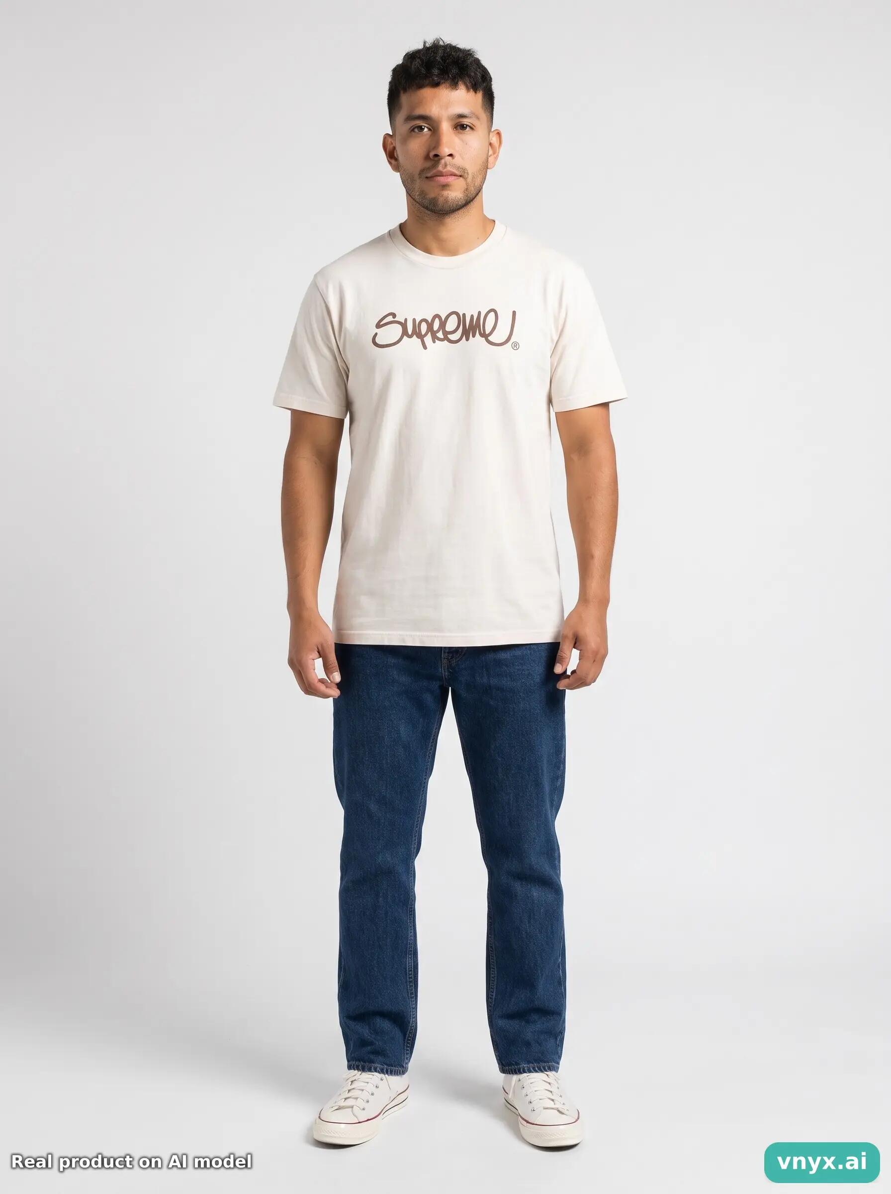 Second Life - Vintage Supreme Cream T-Shirt Men S 3/5
