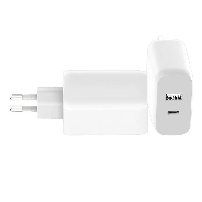 CHARGEUR SECTEUR GAN 45W USB-C USB-A BLANC 2/3