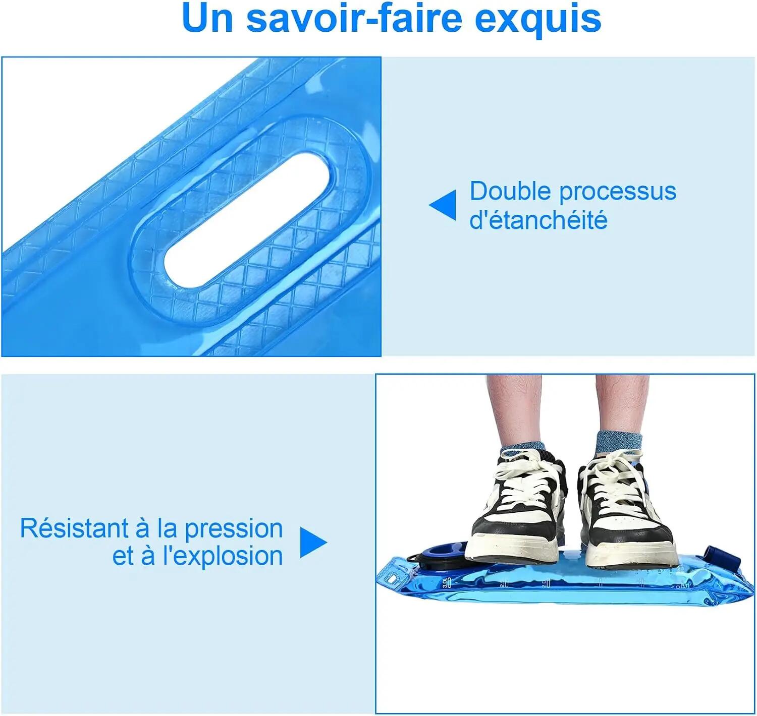 Poche à eau 2L, Poche d'hydratation sans BPA, anti-fuite. Réservoir d'eau à gran 5/7